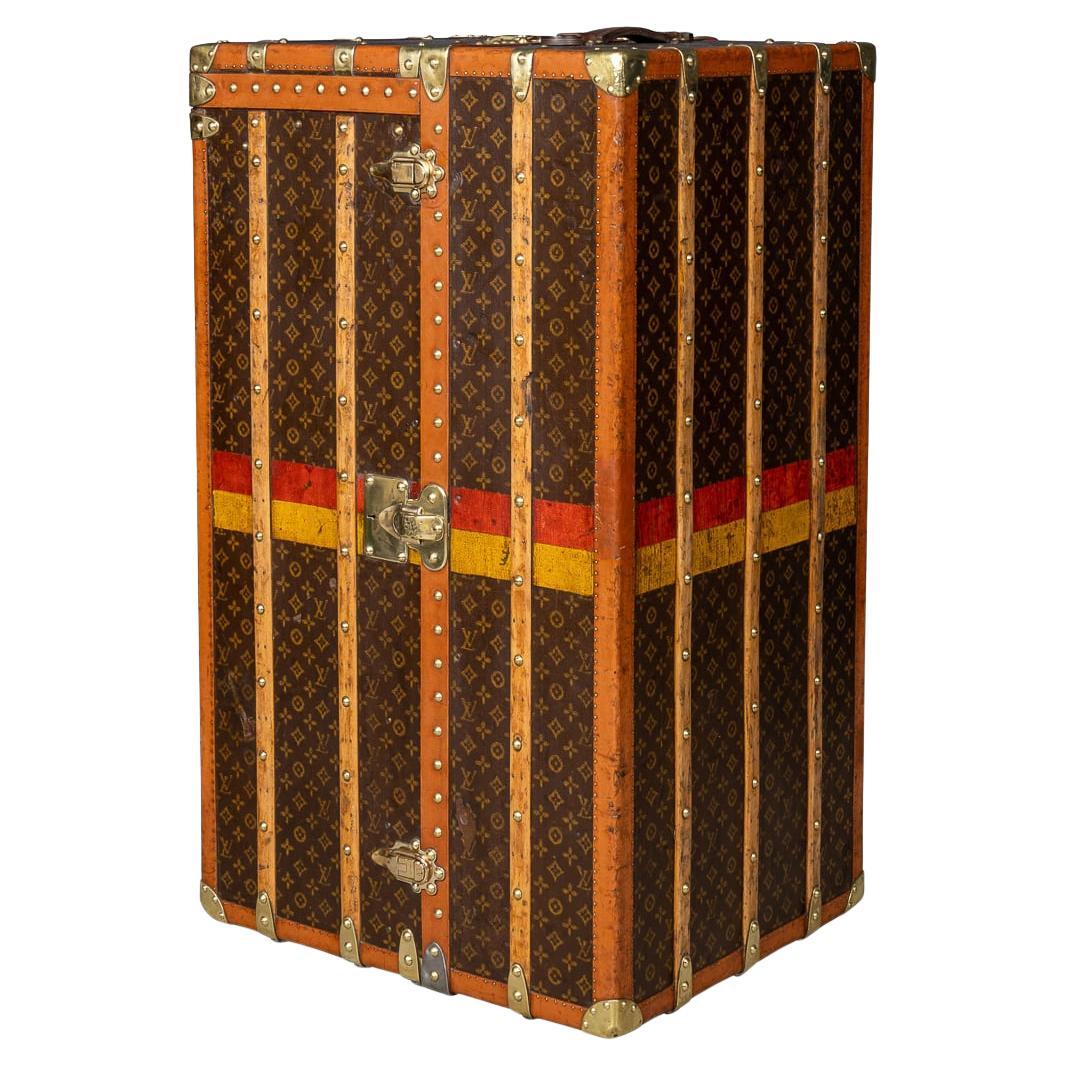20th Century Louis Vuitton Wardrobe Trunk In Monogram Canvas, France c.1920