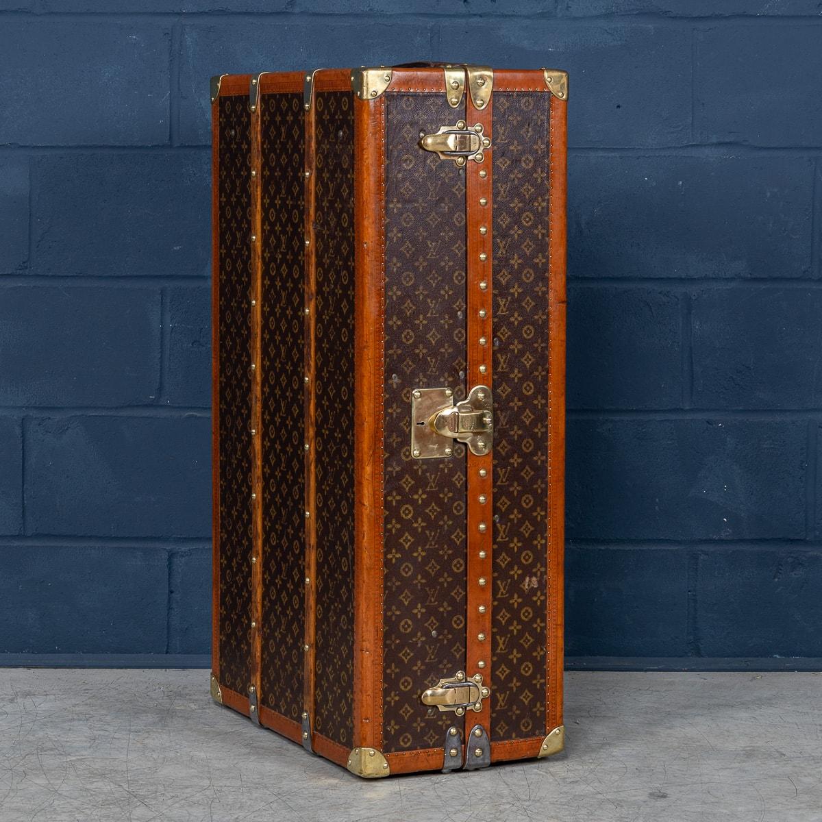 French 20th Century Louis Vuitton Wardrobe Trunk In Monogram Canvas, France c.1930