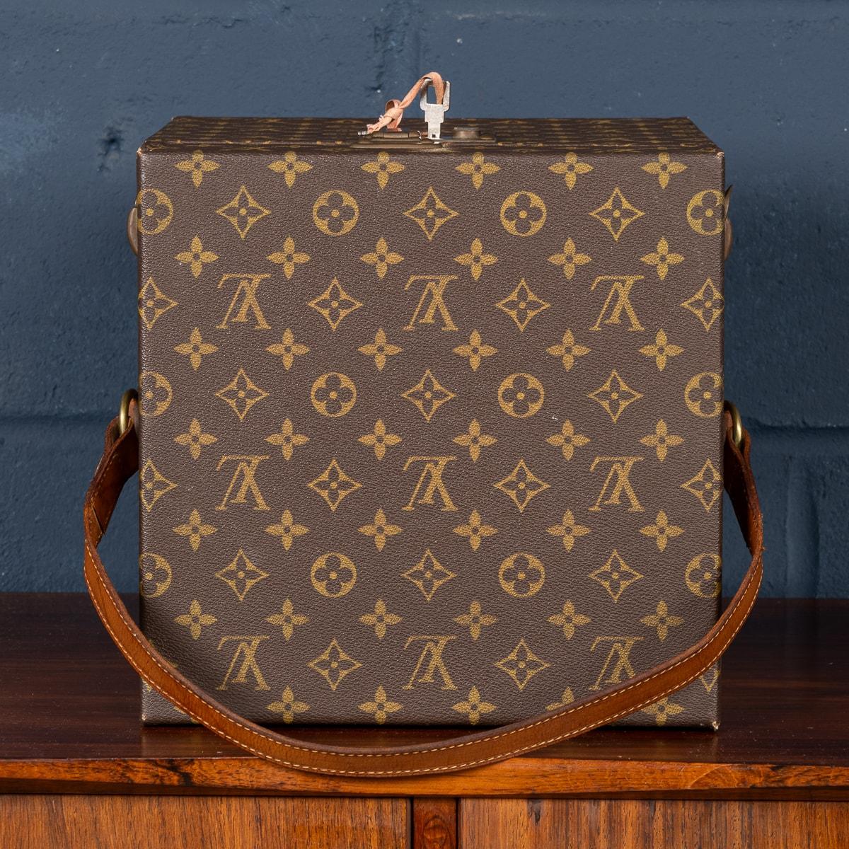 20th Century Louis Vuitton Wig Trunk In Monogram Canvas, Made In France c.1970 1