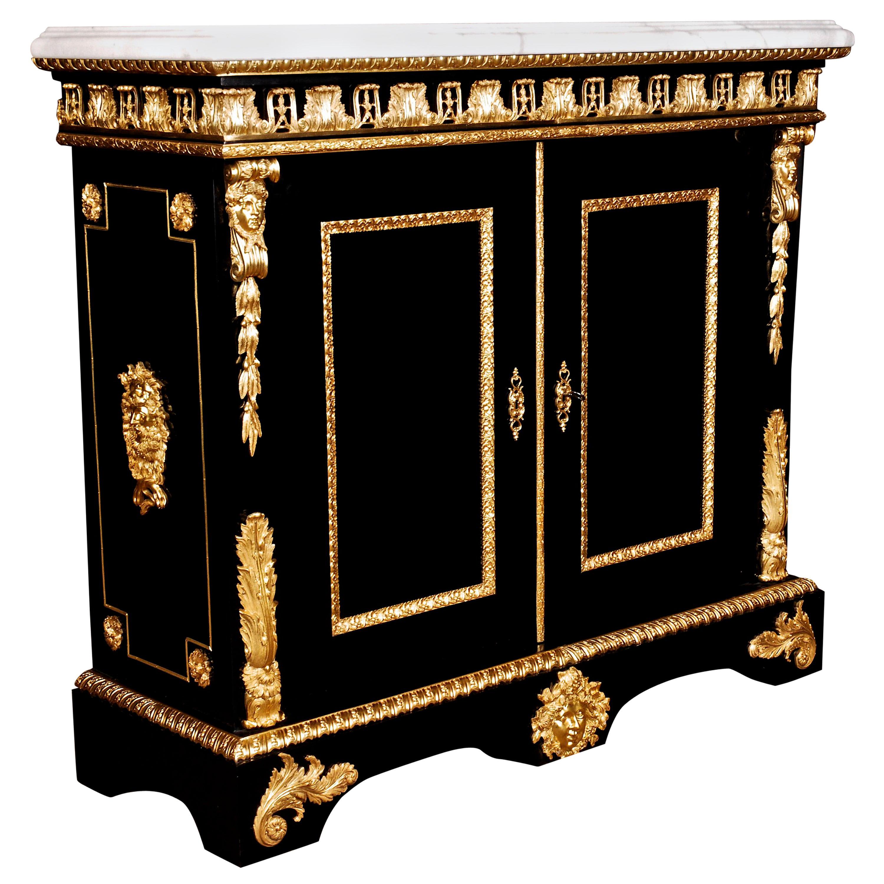 20th Century Louis XIV Black Piano Veneer For Sale at 1stDibs