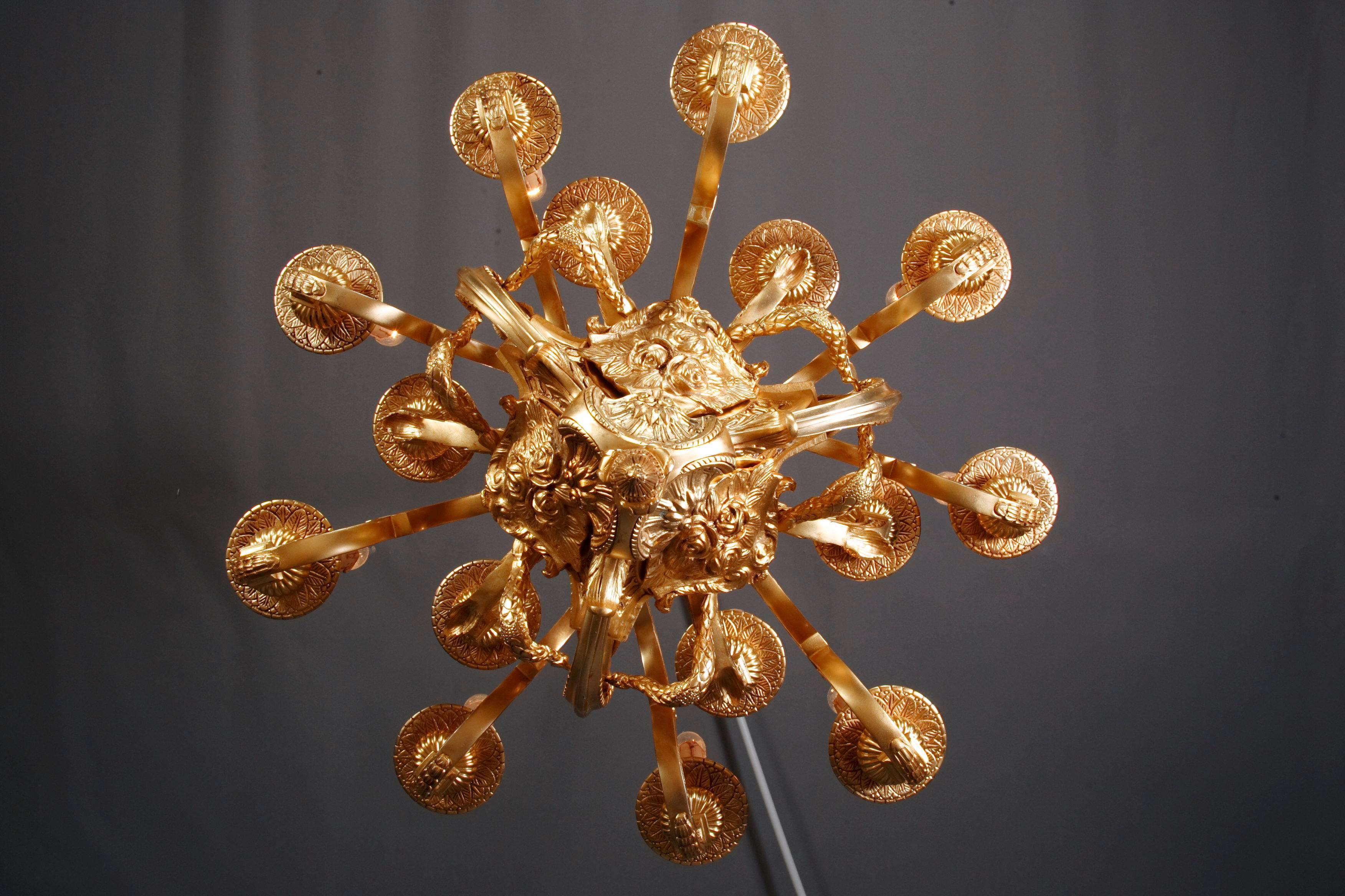 Inciso Candelabro da soffitto Luigi XIV del 20° secolo in vendita