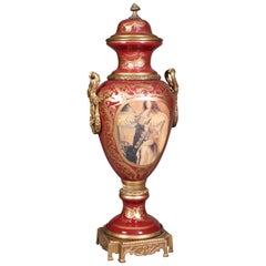 Vintage 20th Century Louis XIV Sèvre Pompe Lidded Vase