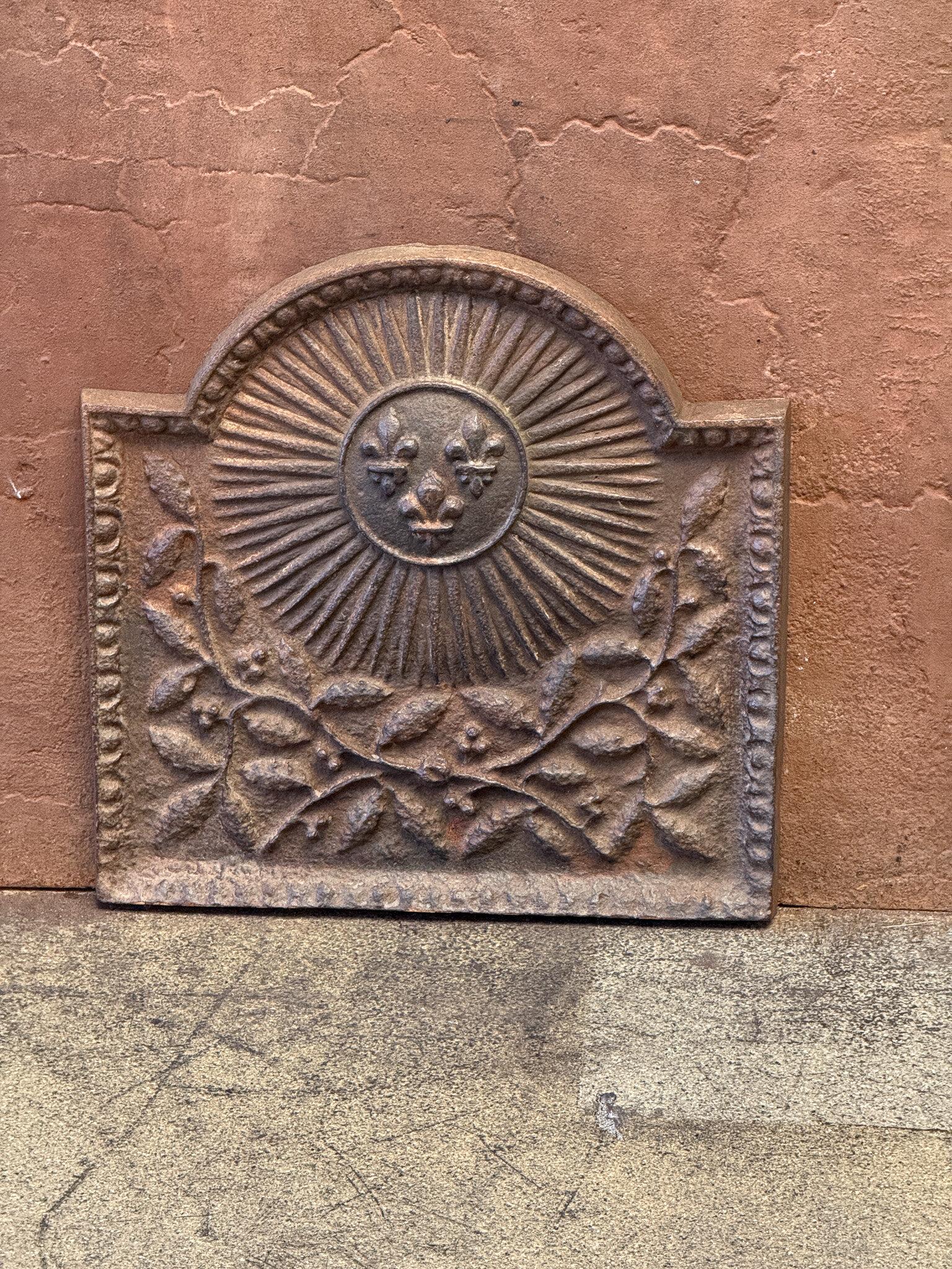 French 20th Century Louis XIV Style 'Arms of France' Fireback / Backsplash For Sale