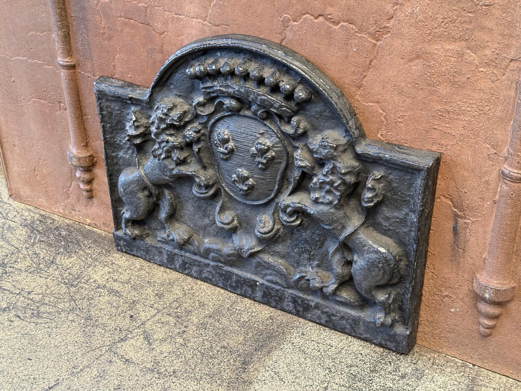 French 20th Century Louis XIV Style 'Arms of France' Fireback / Backsplash For Sale
