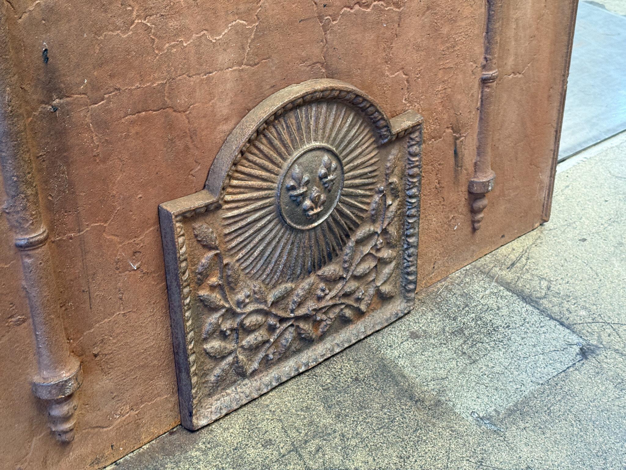 Cast 20th Century Louis XIV Style 'Arms of France' Fireback / Backsplash For Sale