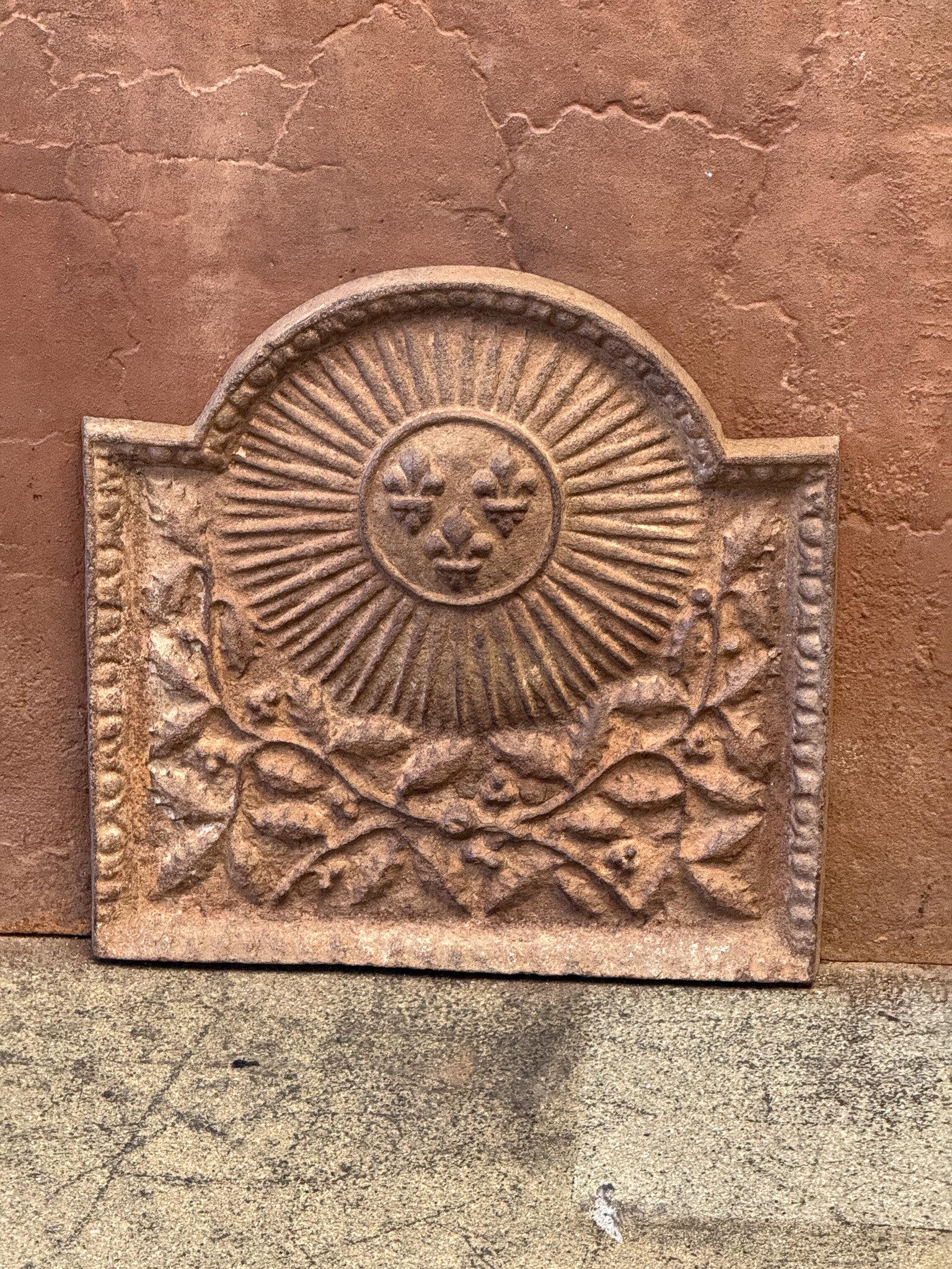 Cast 20th Century Louis XIV Style 'Arms of France' Fireback / Backsplash For Sale