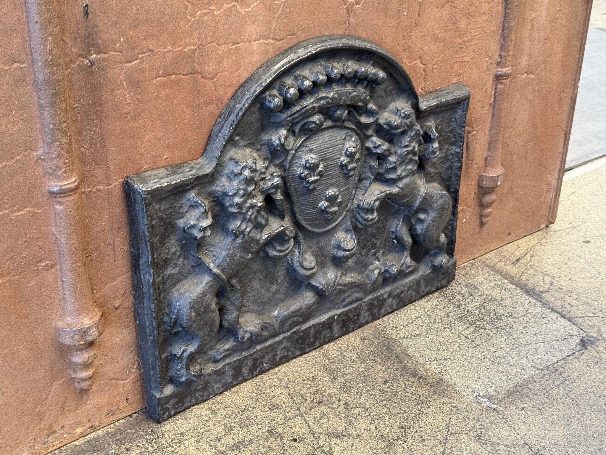 Iron 20th Century Louis XIV Style 'Arms of France' Fireback / Backsplash For Sale