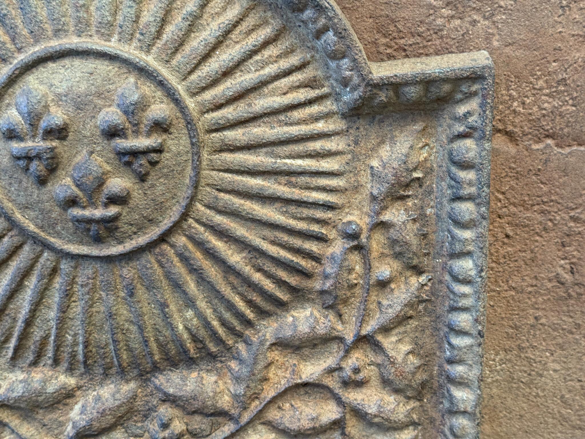 Iron 20th Century Louis XIV Style 'Arms of France' Fireback / Backsplash For Sale