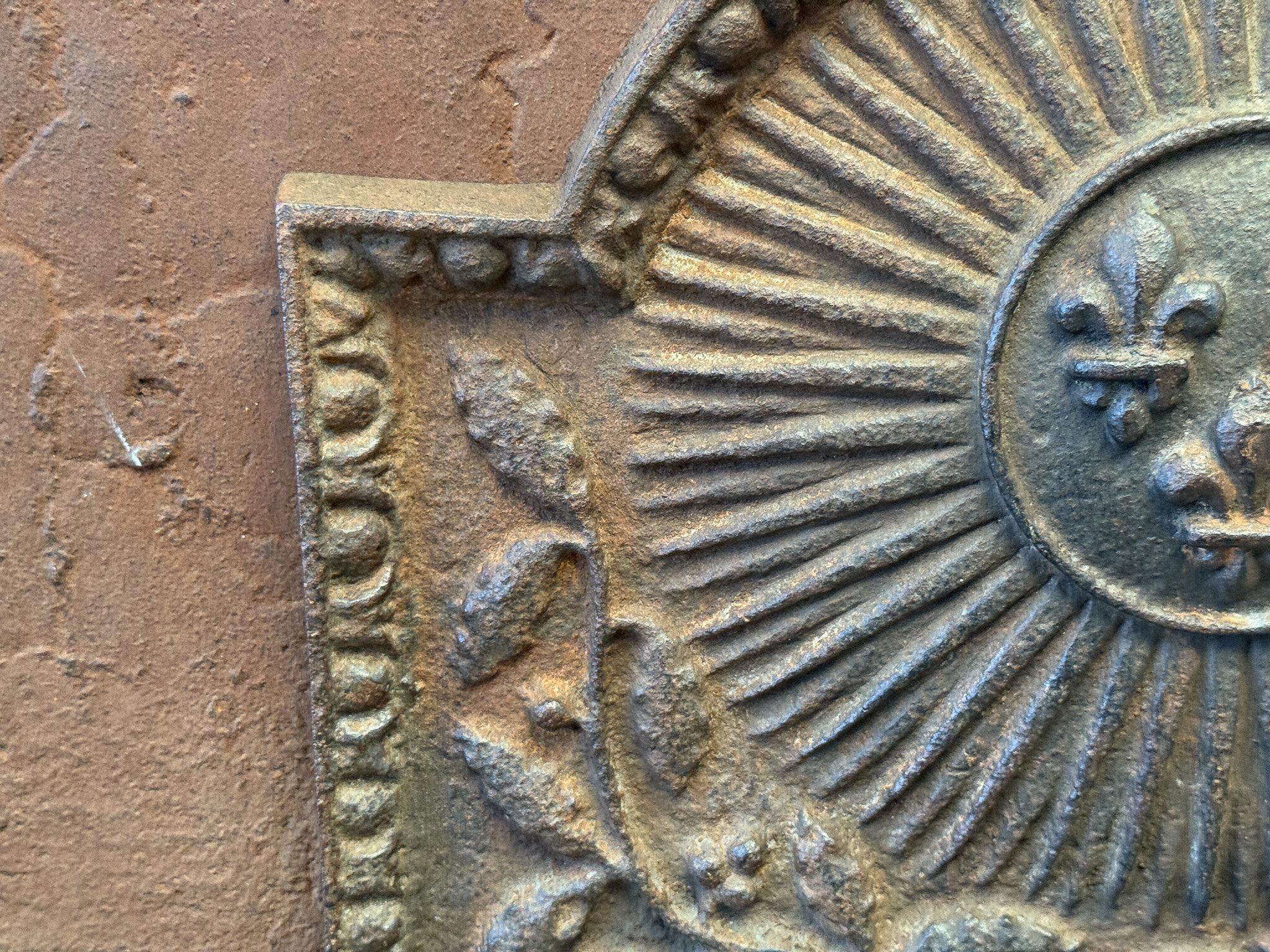 20th Century Louis XIV Style 'Arms of France' Fireback / Backsplash For Sale 2