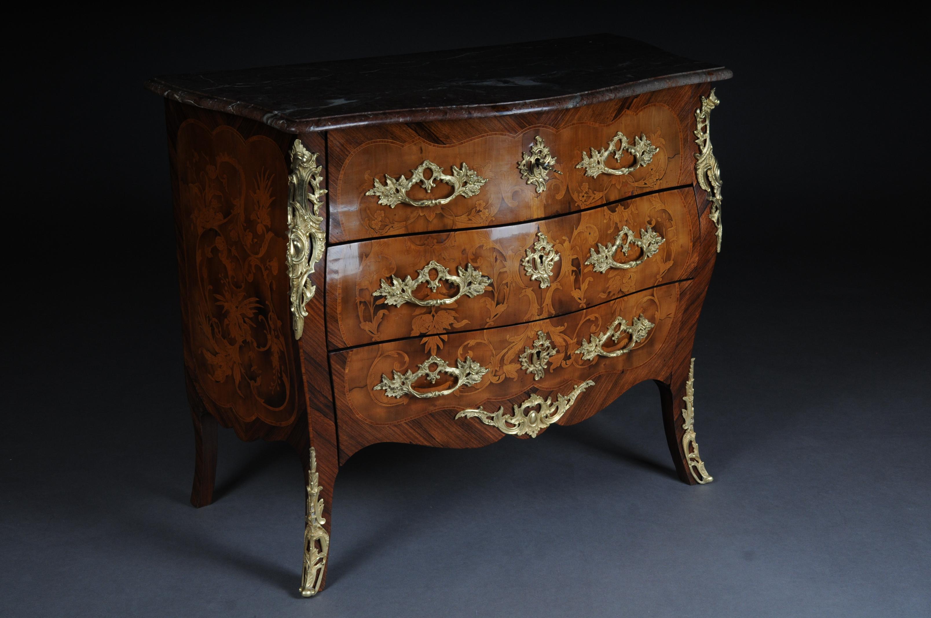 20th Century Louis XV Chest of Drawers, Bronze Gilt For Sale 1