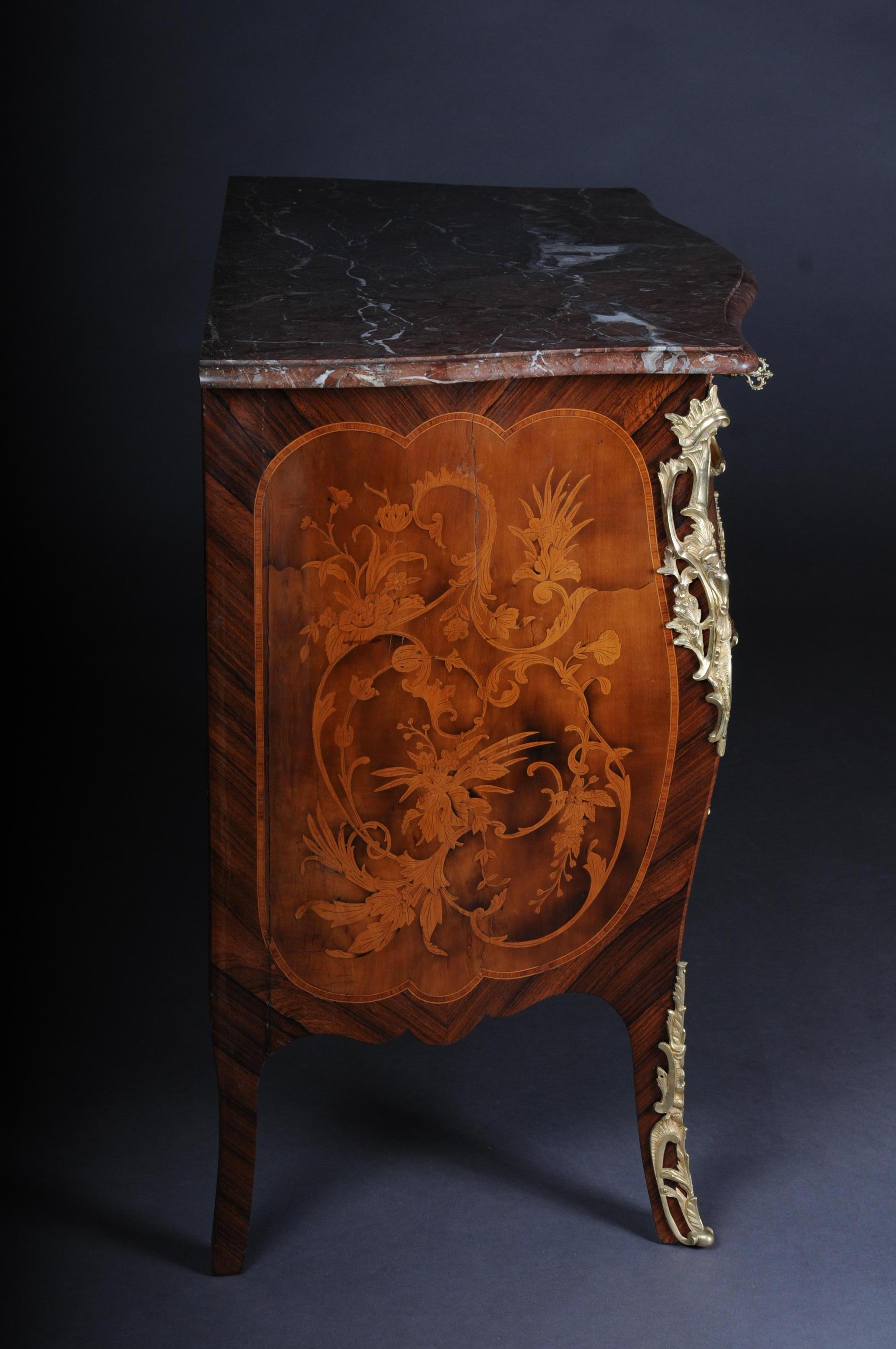 20th Century Louis XV Chest of Drawers, Bronze Gilt For Sale 4