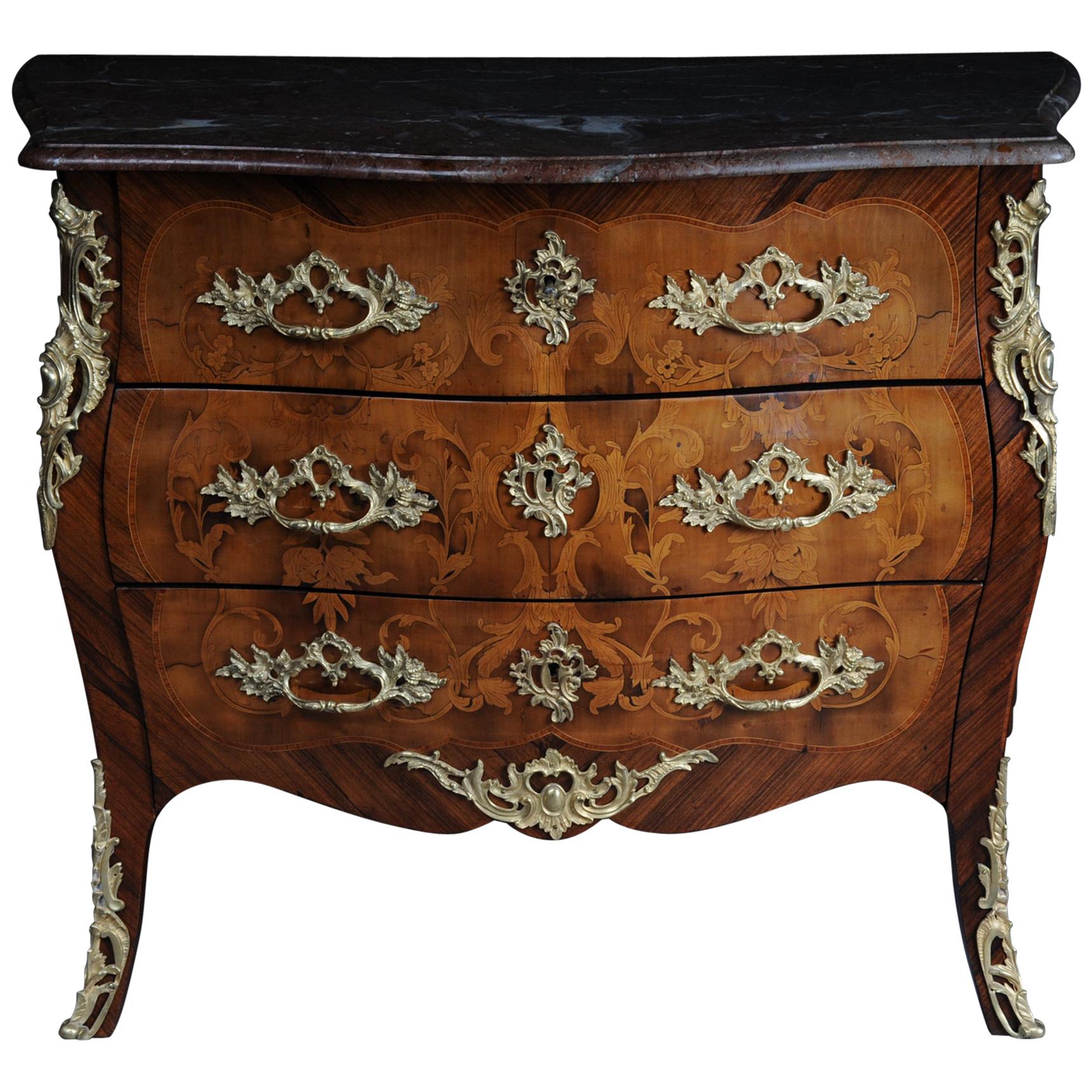 20th Century Louis XV Chest of Drawers, Bronze Gilt For Sale