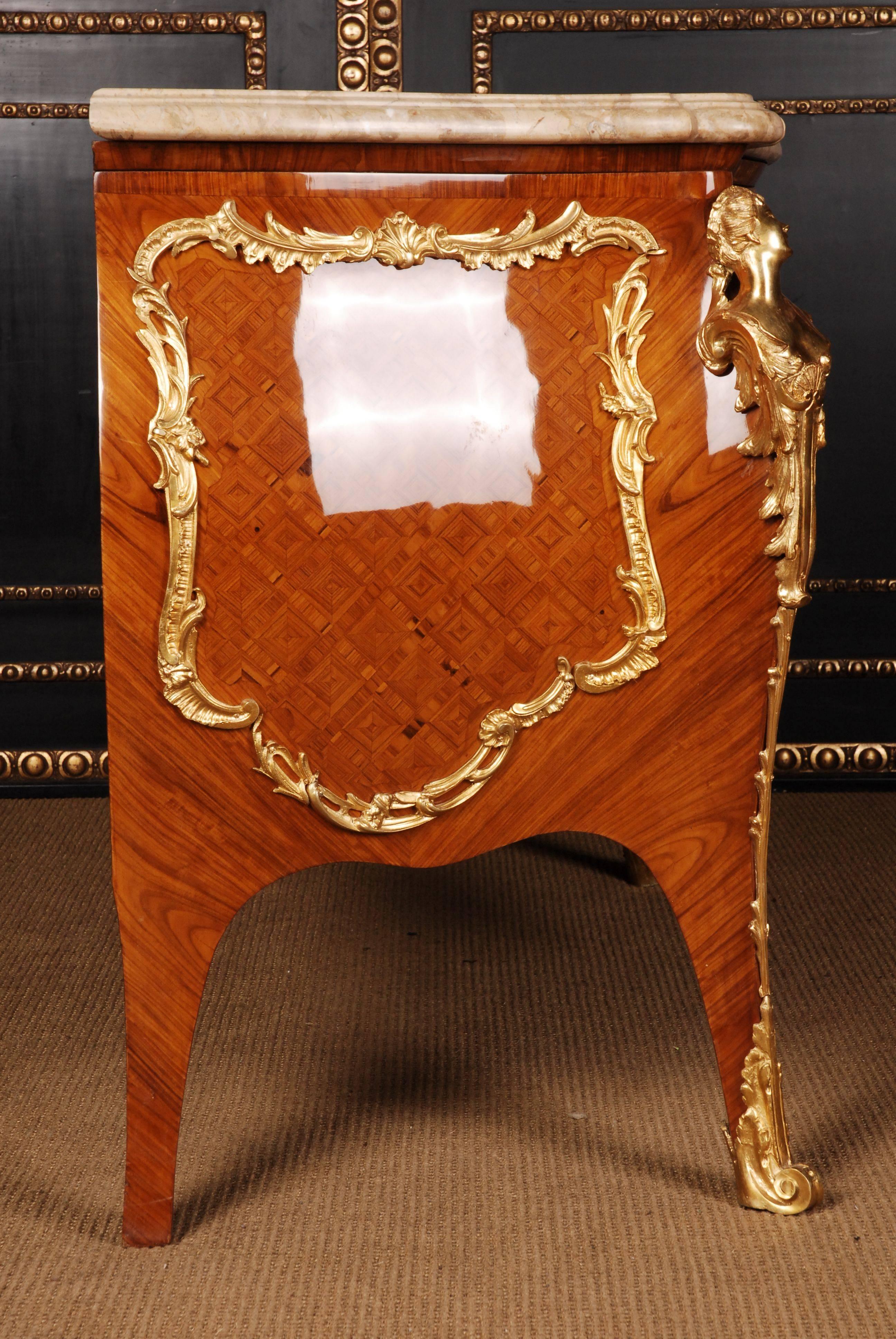 Gilt 20th Century Louis XV French Commode Style after Francois Linke For Sale