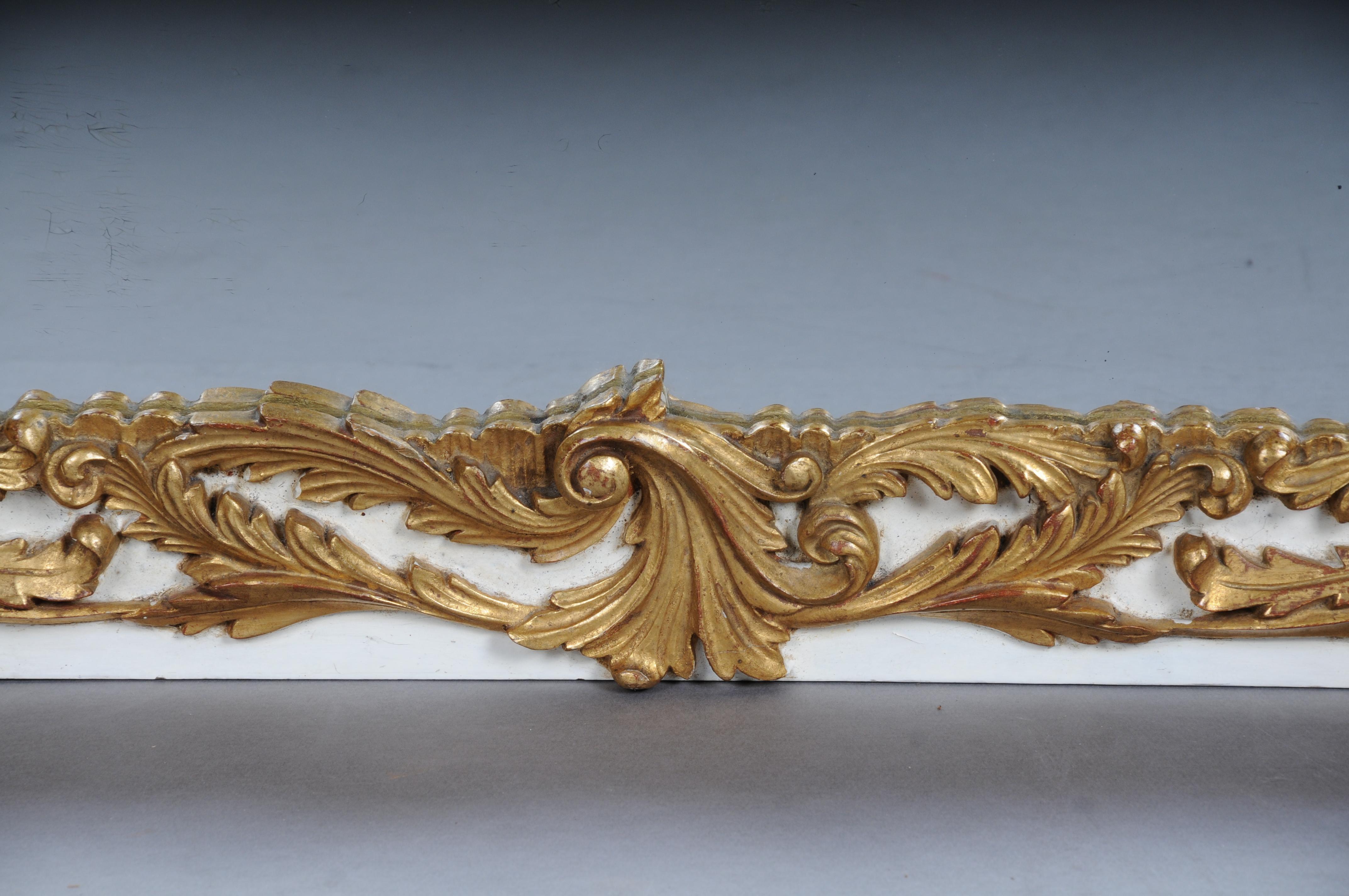 20th Century Louis XV gilt wall mirror, white For Sale 4