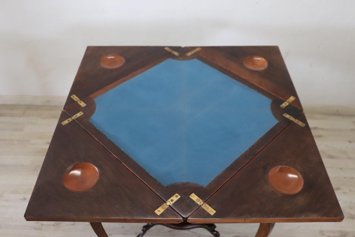 20th Century Louis XV Inlaid Wood Game Table For Sale 4
