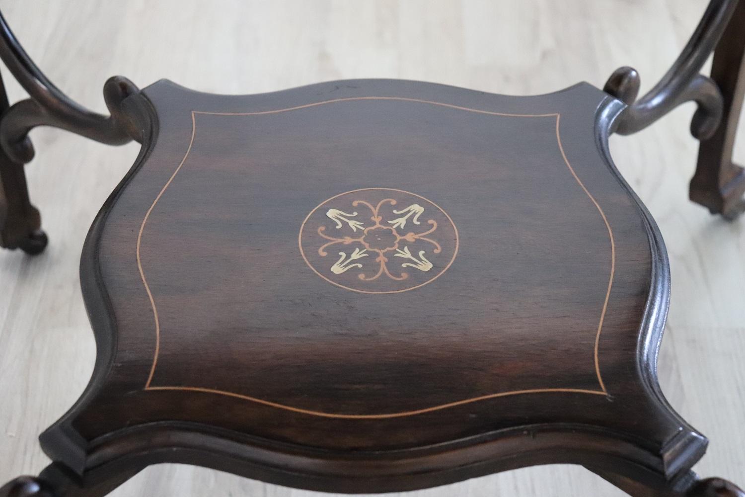 Louis XV Spieltisch mit Intarsien aus Holz des 20. Jahrhunderts  im Angebot 1
