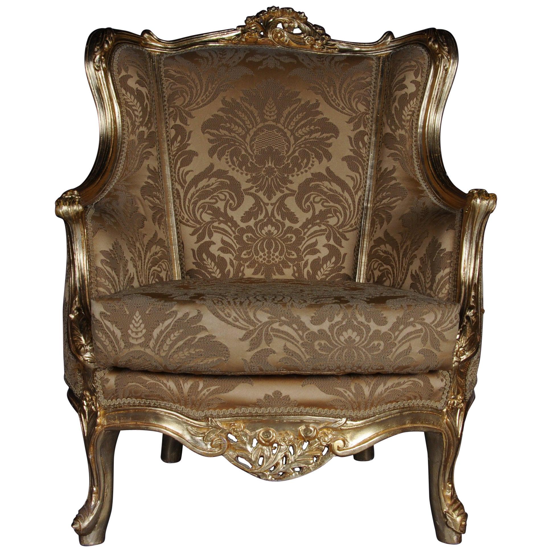20th Century Louis XV Quinze Bergère Chair, Lounge For Sale