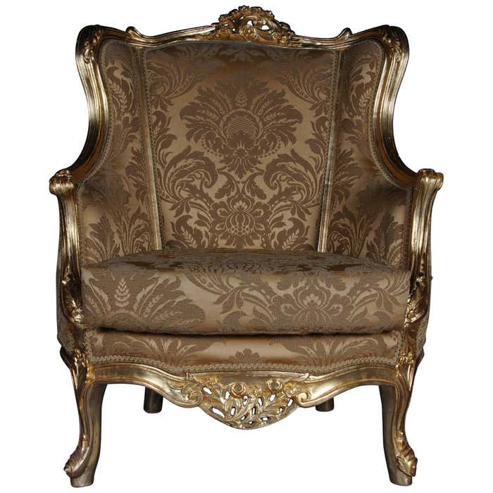 20th Century Louis XV Quinze Bergère Chair, Lounge For Sale at 1stDibs