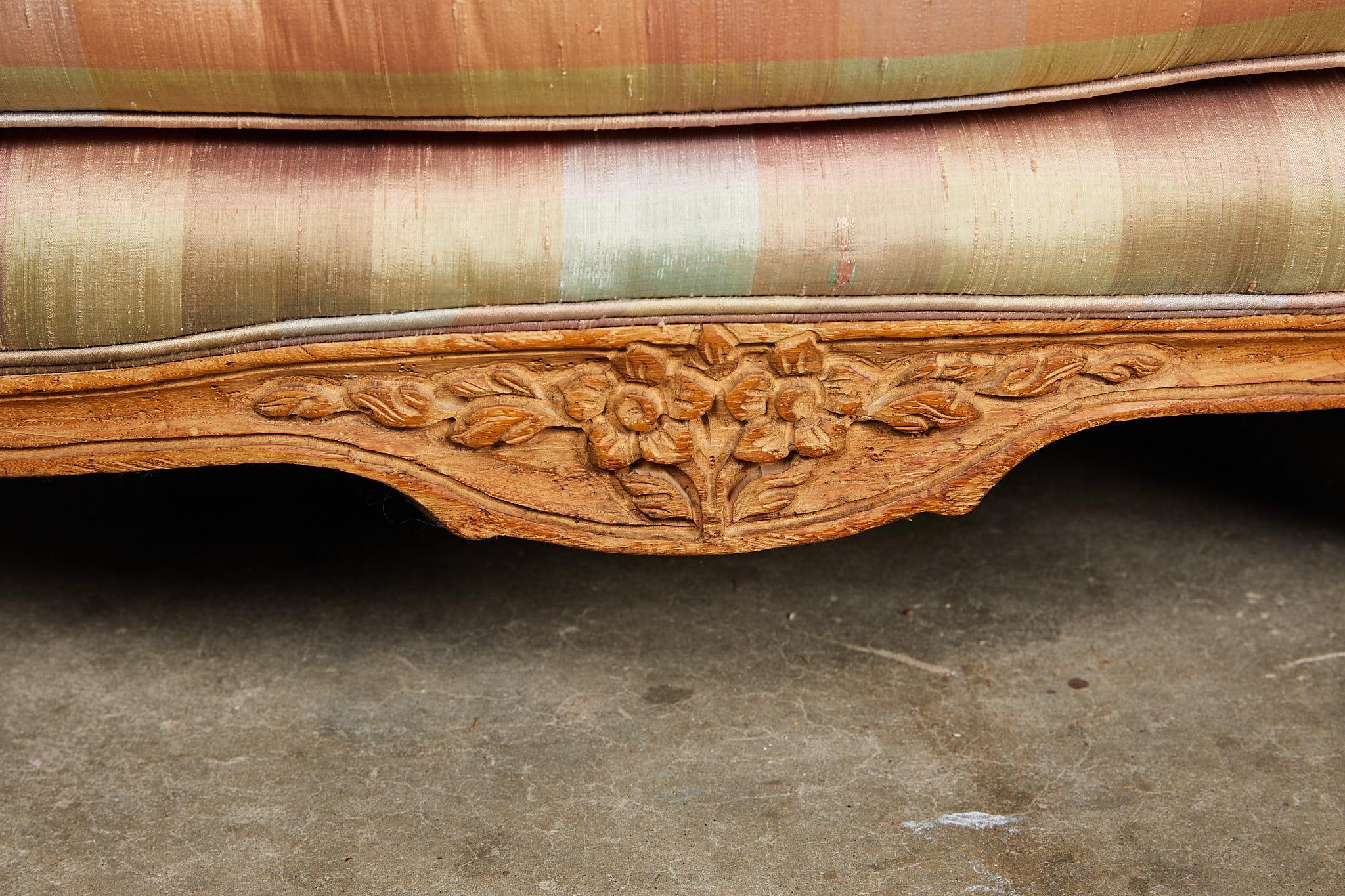 20th Century Louis XV Style Carved Wood Sofa or Daybed 8