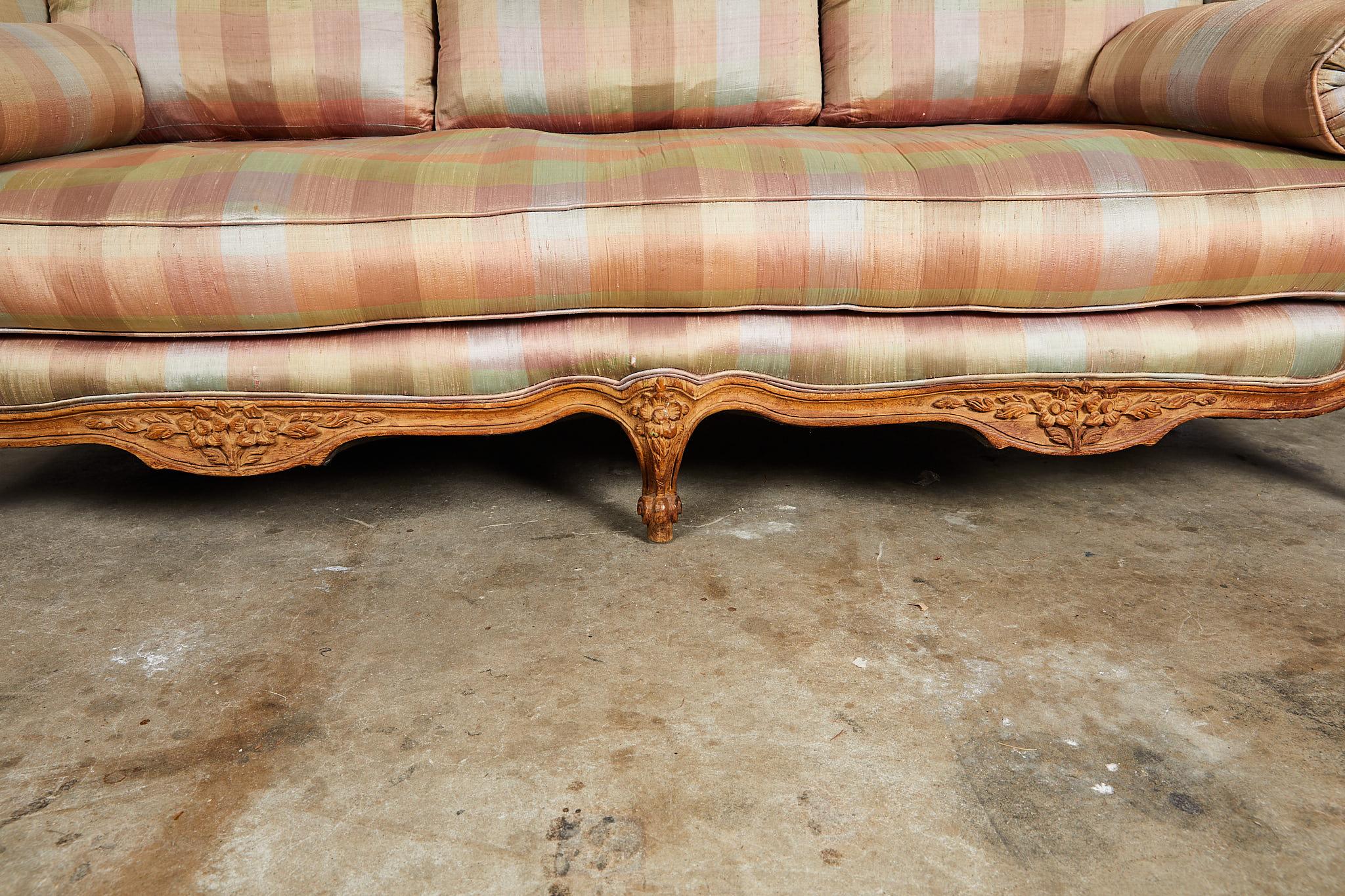 20th Century Louis XV Style Carved Wood Sofa or Daybed 9