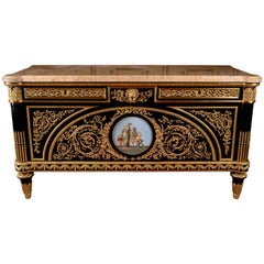 Commode de style Louis XV du 20ème siècle Joseph Stockel