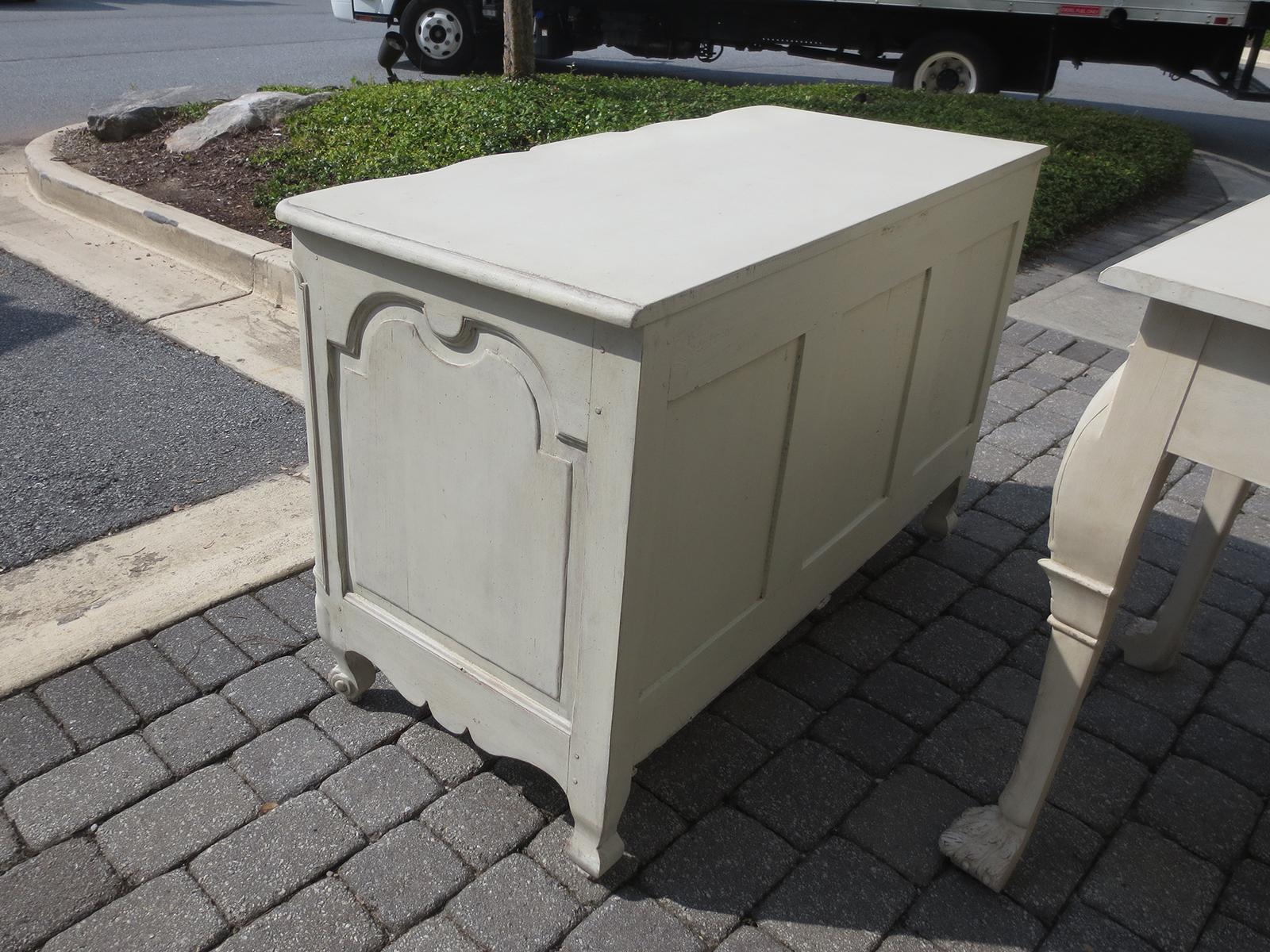 20th Century Louis XV Style Commode with Custom Paint, Three Drawers 1
