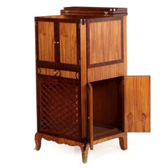 20th Century Louis XV Style Curio Music Antique Cabinet Cupboard