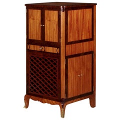 20th Century Louis XV Style Curio Music Antique Cabinet Cupboard