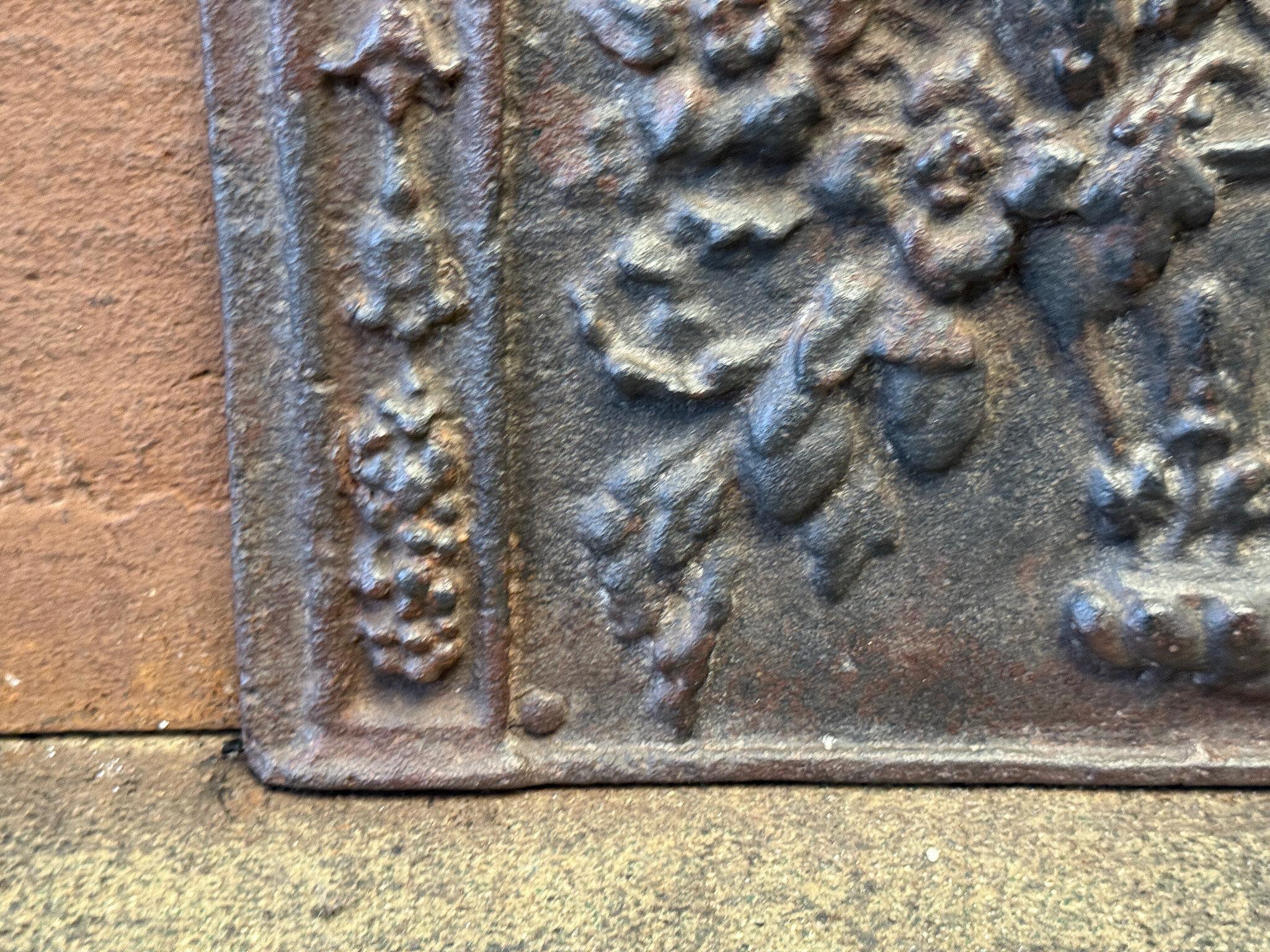 20th Century Louis XV Style 'Flower Basket' Fireback / Backsplash For Sale 3
