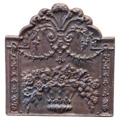 20th Century Louis XV Style 'Flower Basket' Fireback / Backsplash