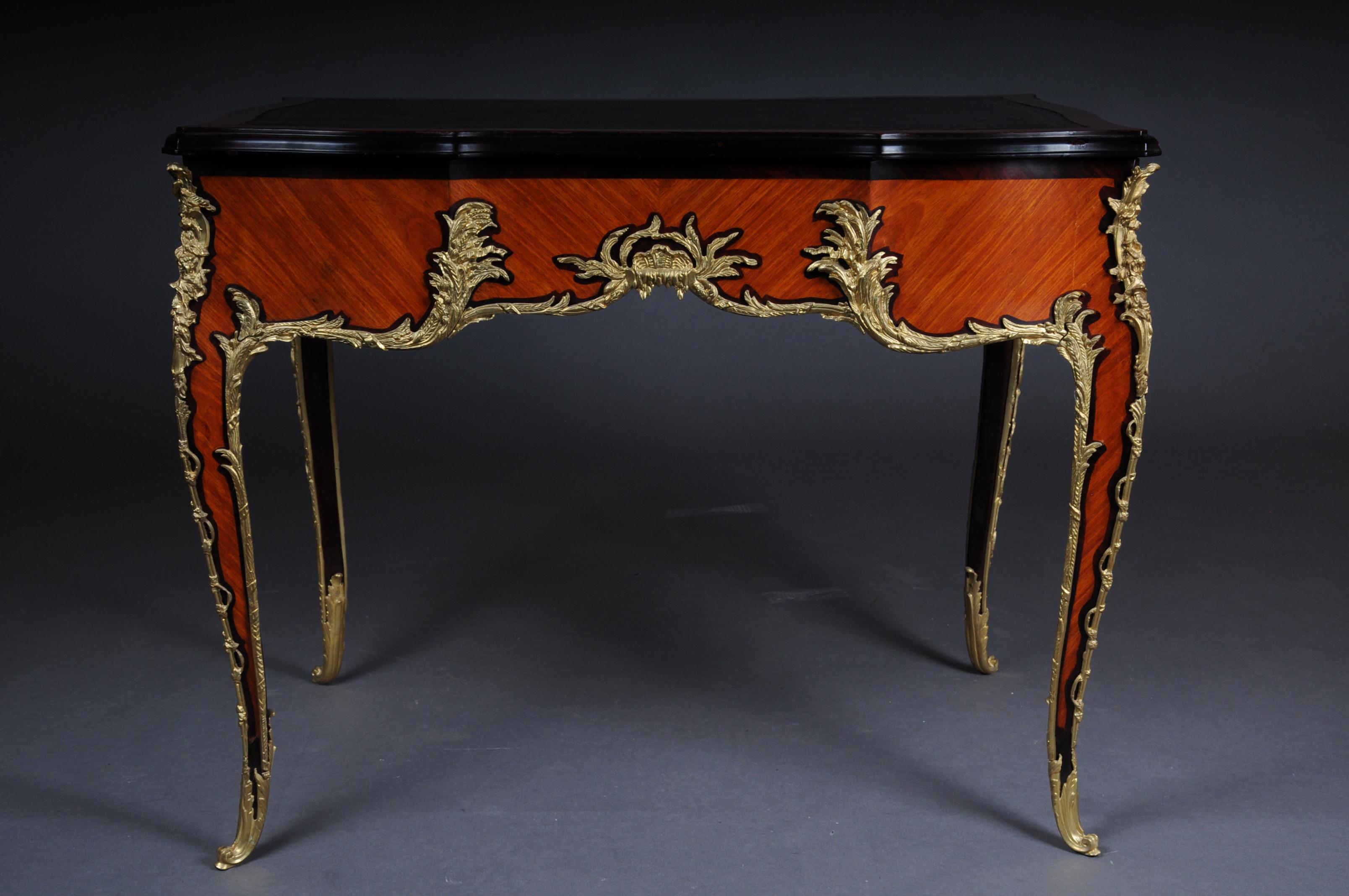 20th Century Louis XV Style French Bureau Plat or Desk after Francois Linke For Sale 10