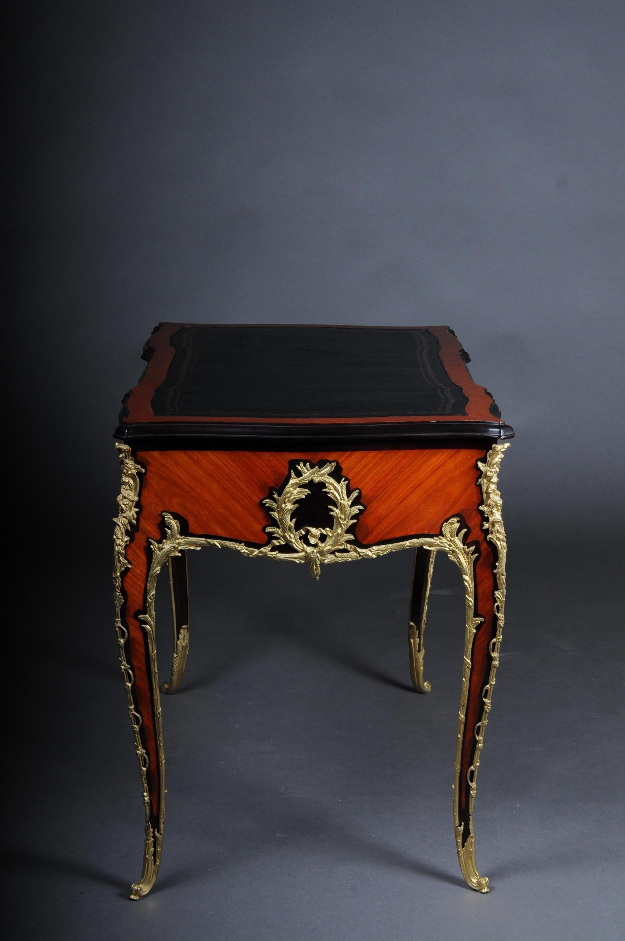 Gilt 20th Century Louis XV Style French Bureau Plat or Desk after Francois Linke For Sale