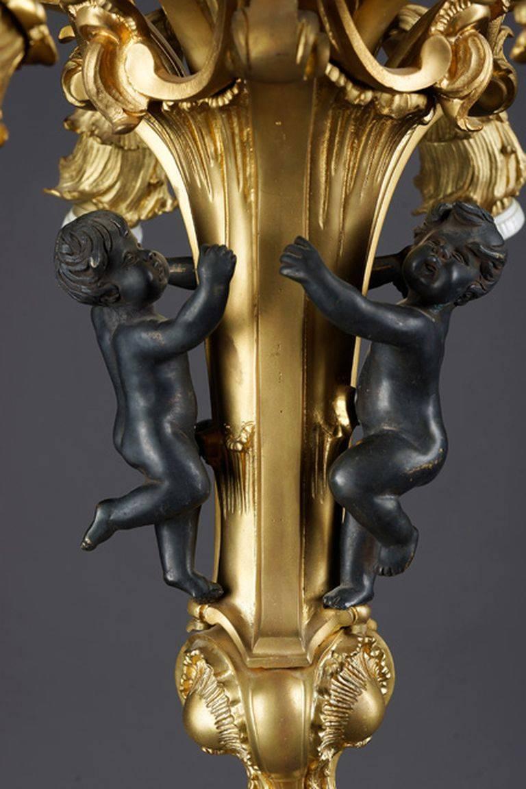Bronze Lustre français du 20e siècle de style Louis XV en vente