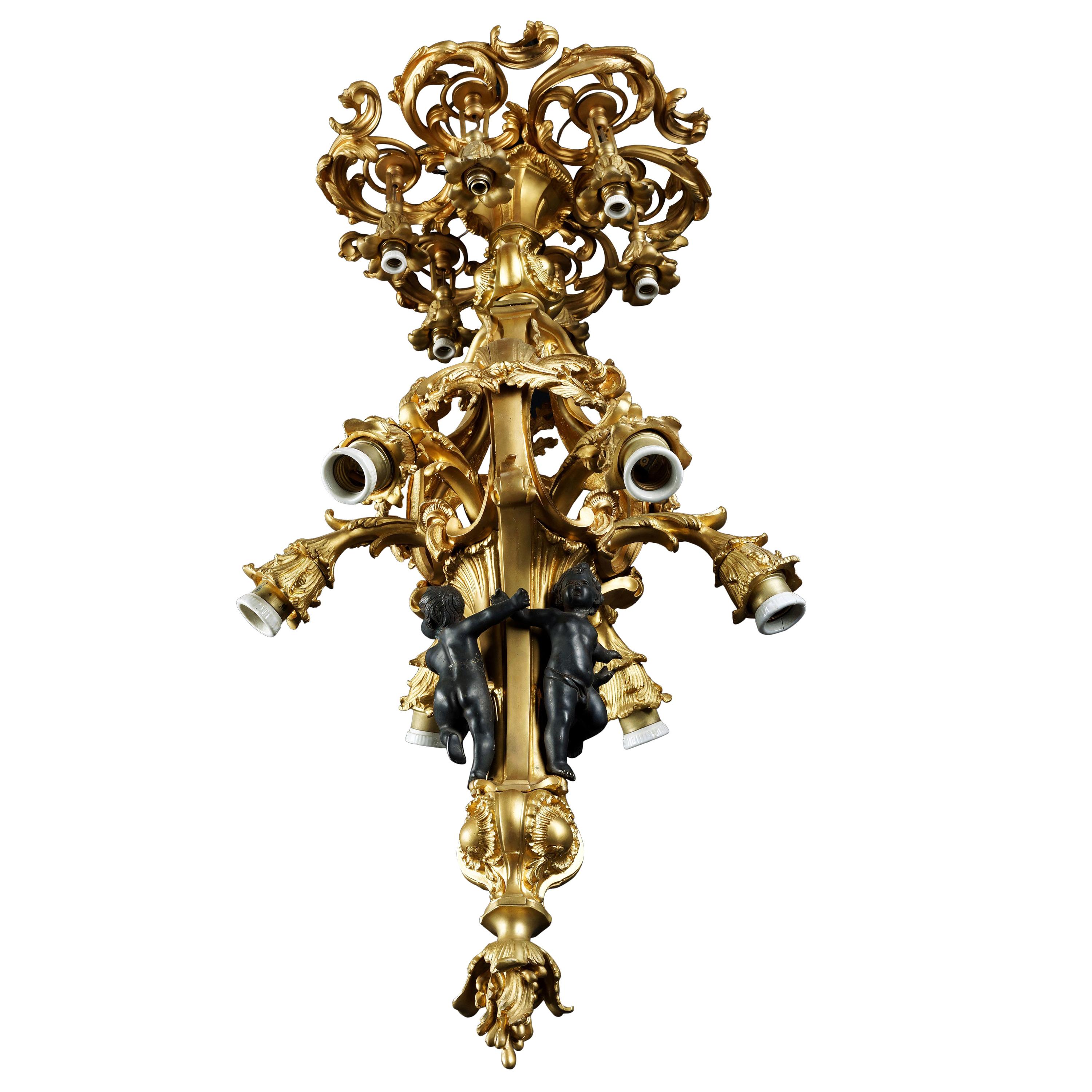 20th Century Louis XV-Style French Chandelier For Sale