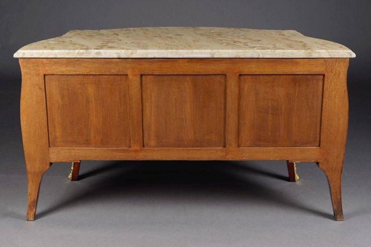 Commode francese in legno di Re del XX secolo in stile Luigi XV di Francois Link in vendita 6