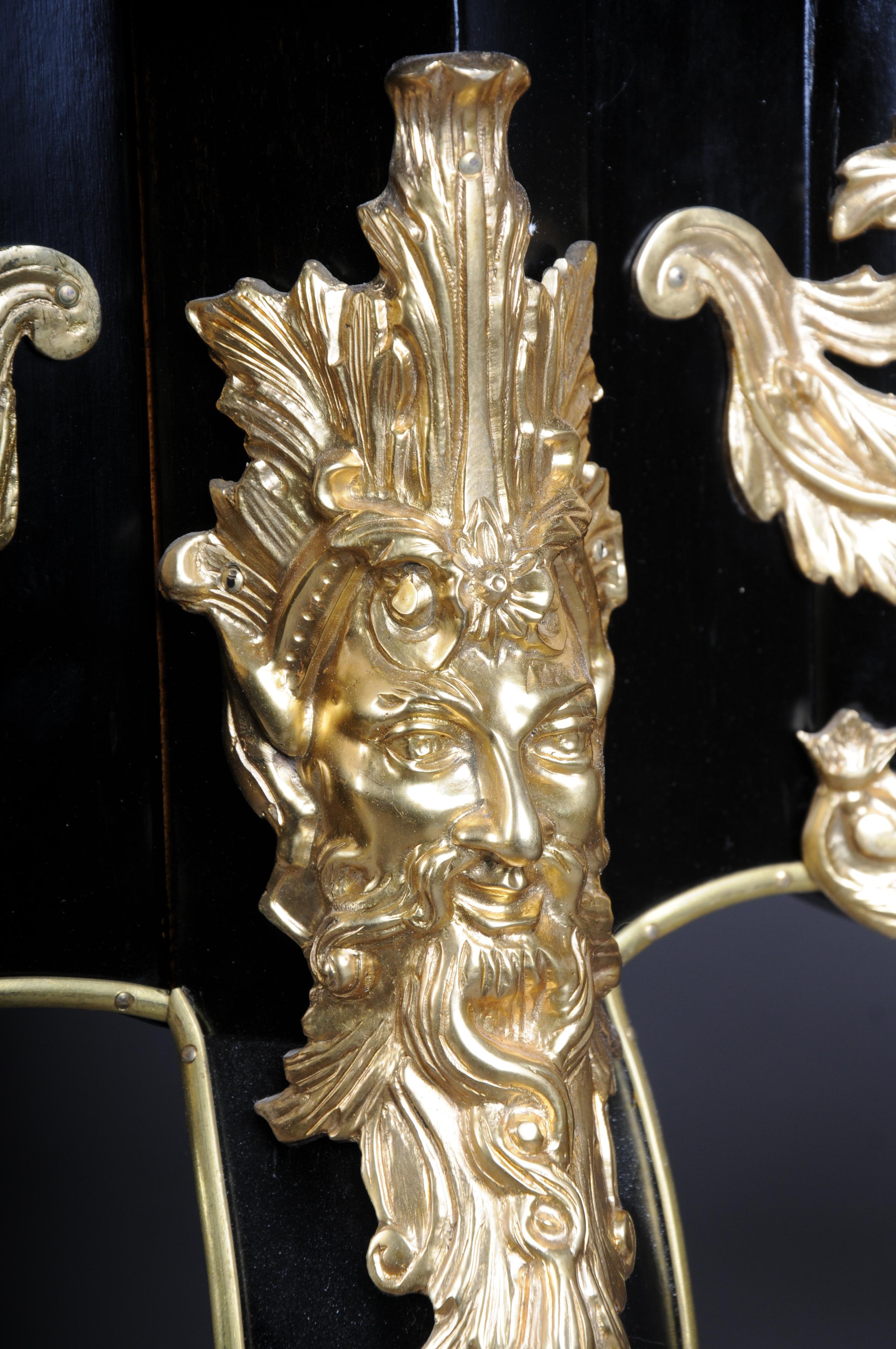 Französischer Salontisch im Louis-XV-Stil des 20. Jahrhunderts, Schwarzgold im Angebot 12