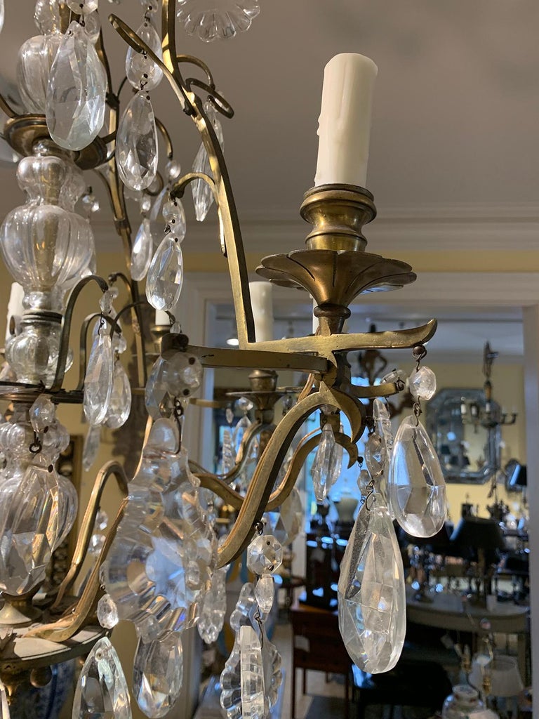 20th Century Louis XV Style Gilt Bronze and Crystal Chandelier For Sale ...