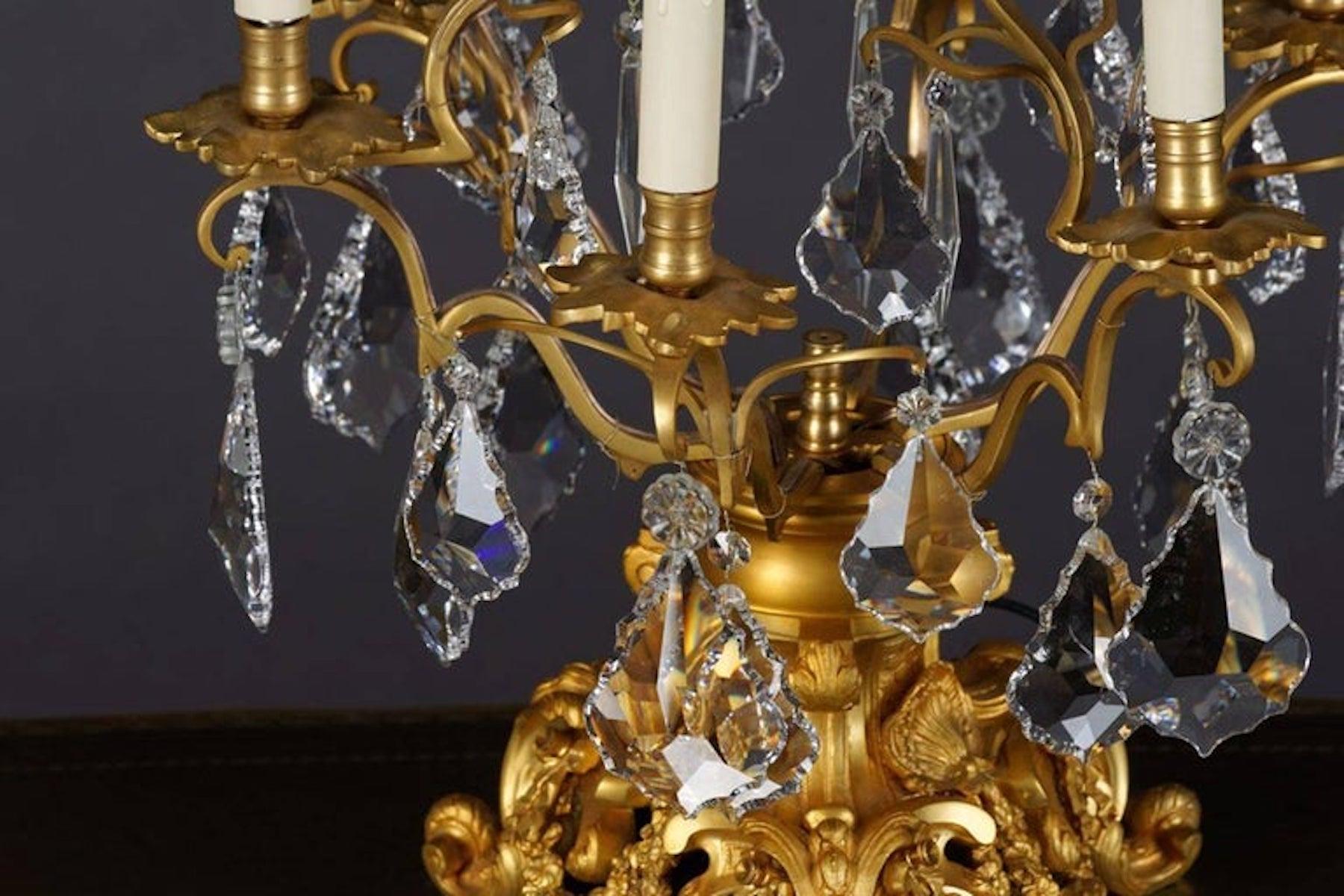 Lámpara de Sobremesa Girandole Estilo Luis XV Siglo XX en venta 3