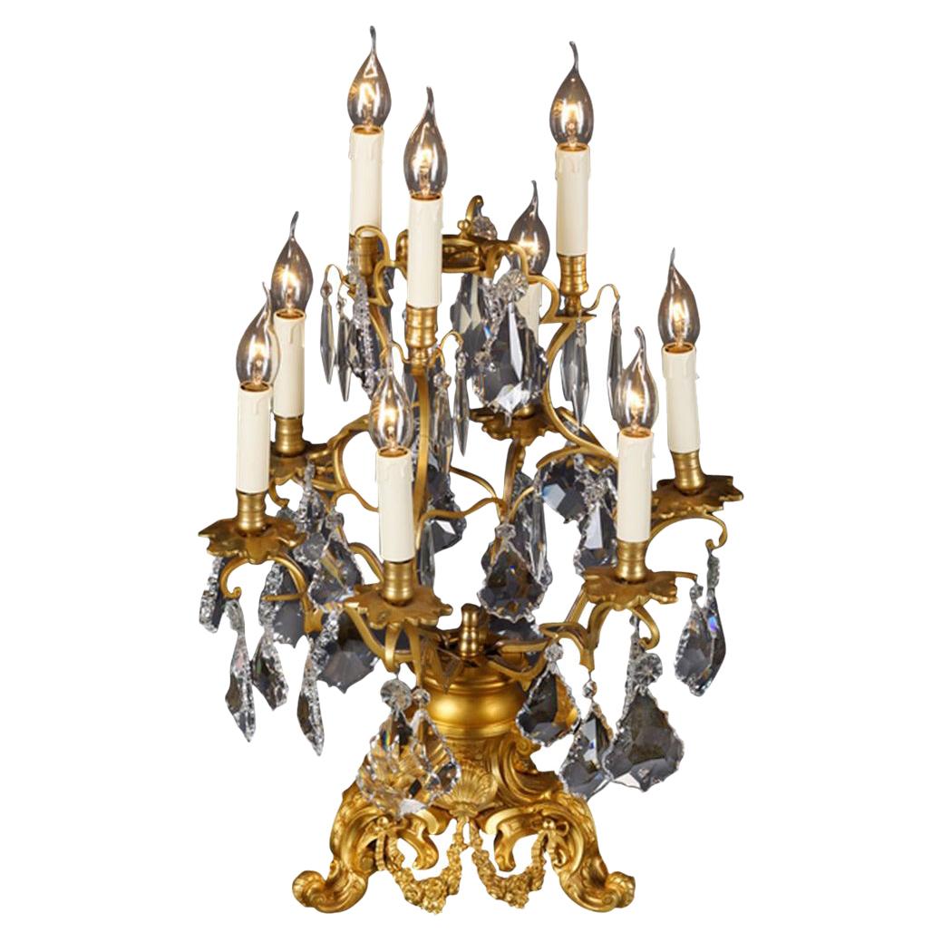 20th Century Louis XV Style Girandole Table Lamp For Sale