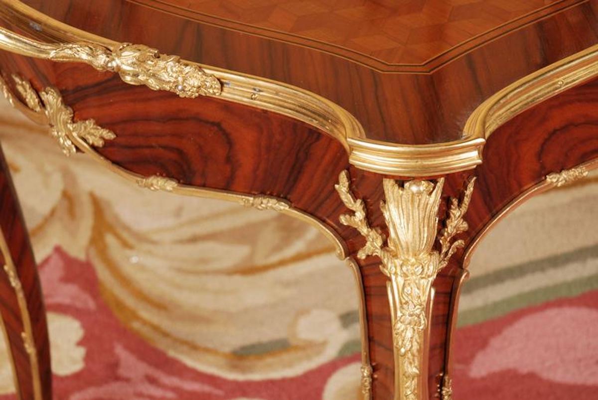 Brass 20th Century Louis XV Style Serving Table from a Design by Francois Linke For Sale