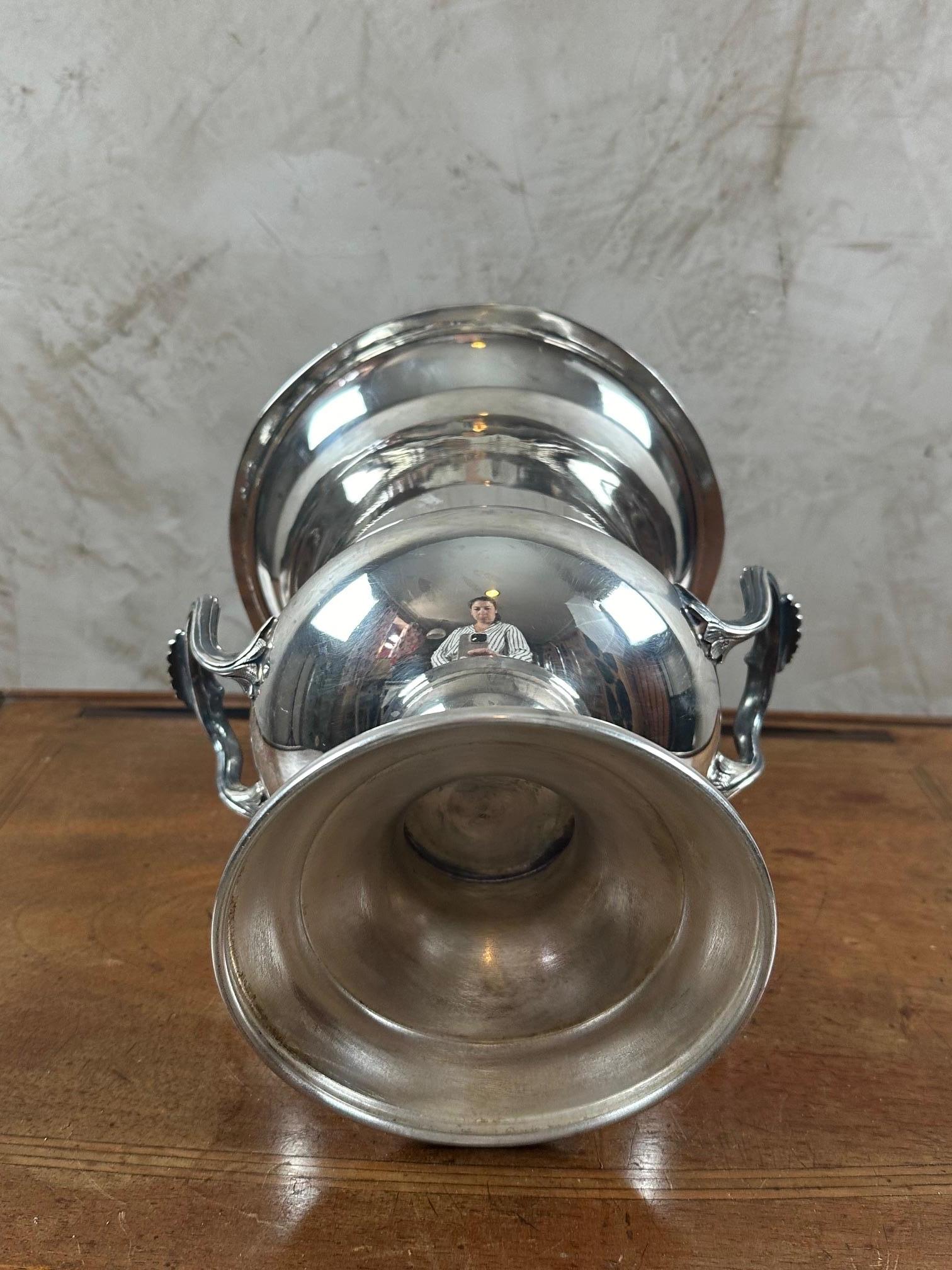 Raffreddatore per champagne in argento stile Luigi XV del XX secolo, anni '50 in vendita 4