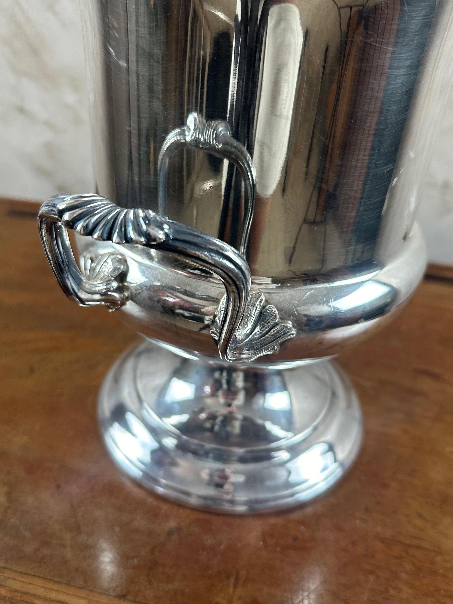 Raffreddatore per champagne in argento stile Luigi XV del XX secolo, anni '50 in vendita 3