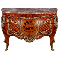 Commode française en bois de tulipier du 20e siècle de style Louis XV