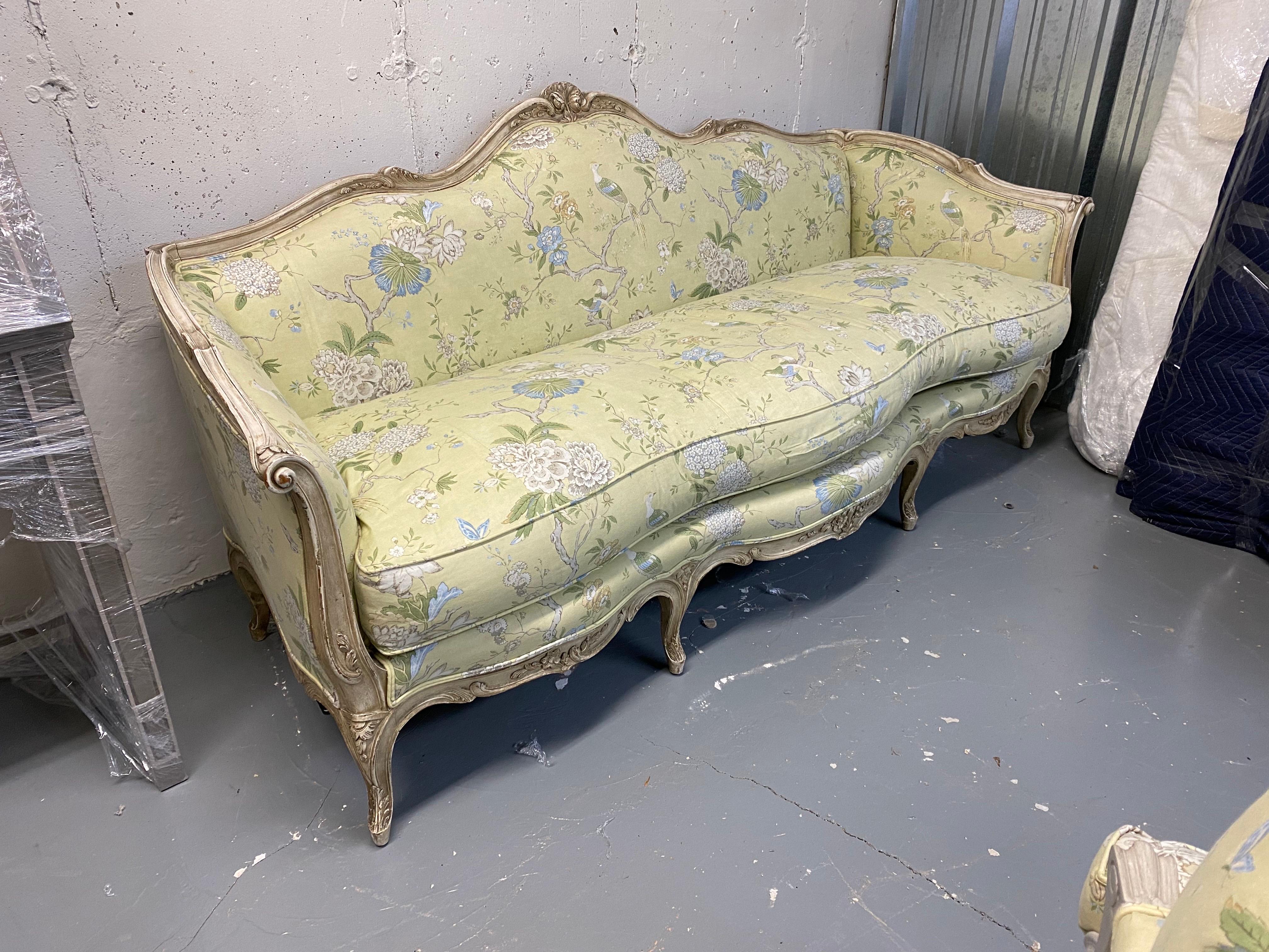 20th Century Louis XV Style Upholstered Sofa For Sale 8