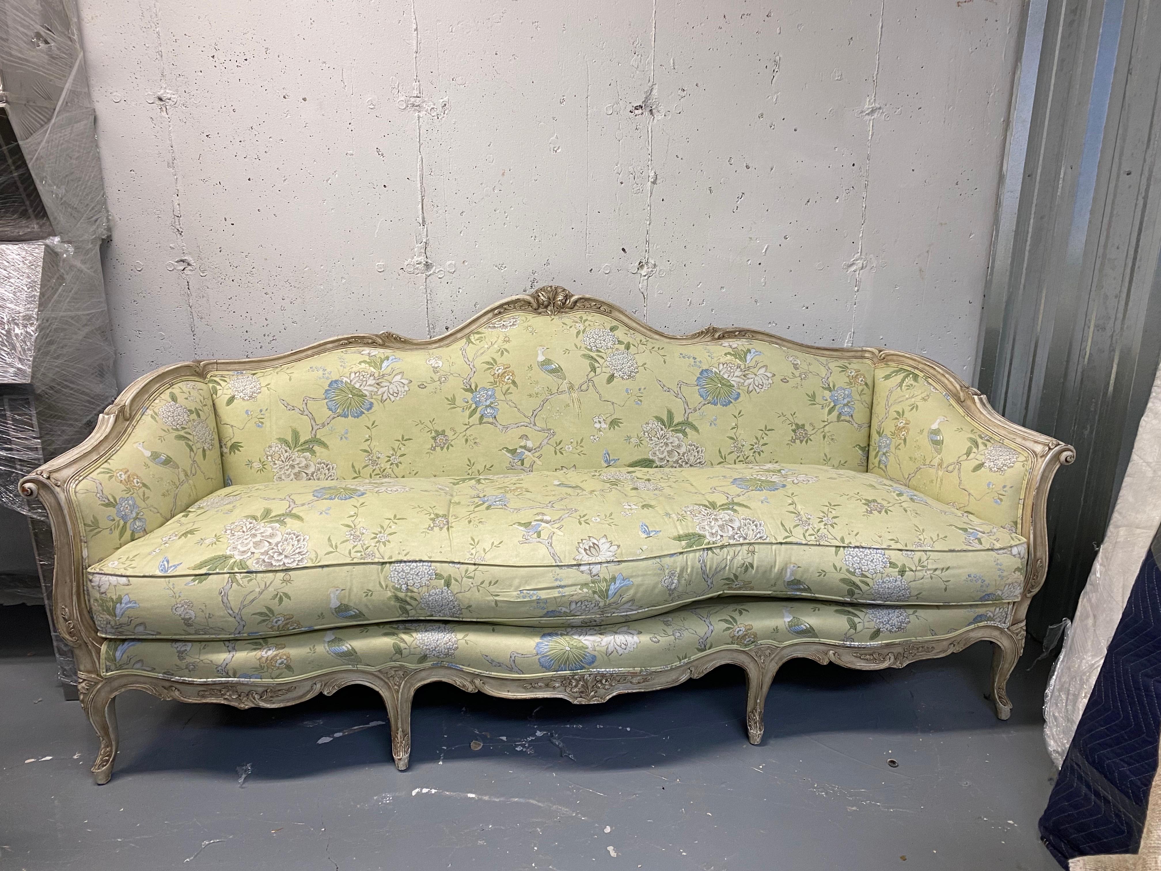 20th Century Louis XV Style Upholstered Sofa For Sale 9