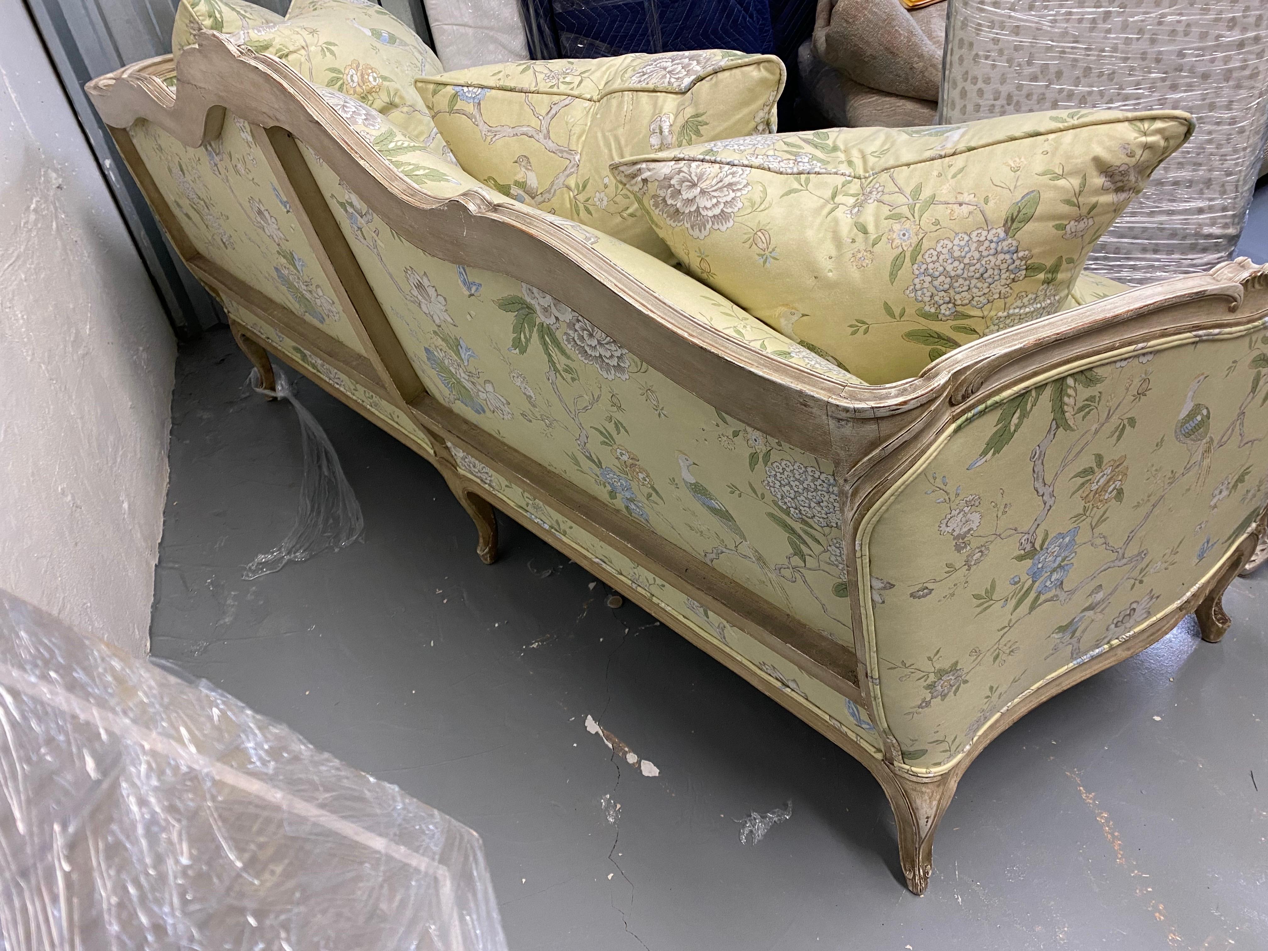 Fabric 20th Century Louis XV Style Upholstered Sofa For Sale