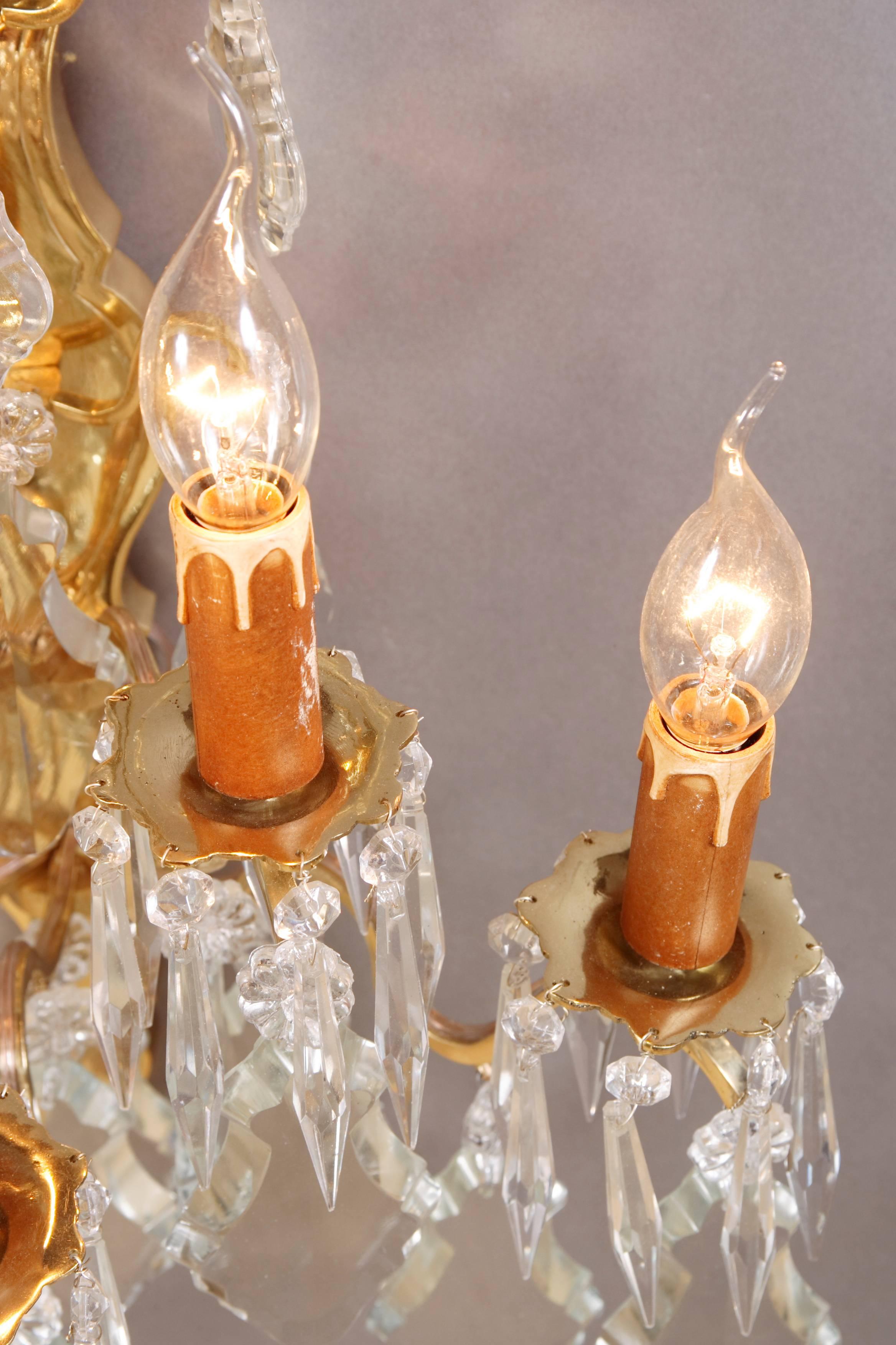 20th Century Louis XV Style Wall Lights In Good Condition For Sale In Berlin, DE