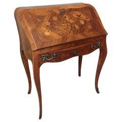 20th Century Louis XV Style Walnut Secretaire Desk, 1950s