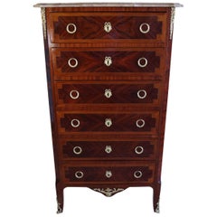 20th Century Louis XVI French Rosewood Chest of Drawers