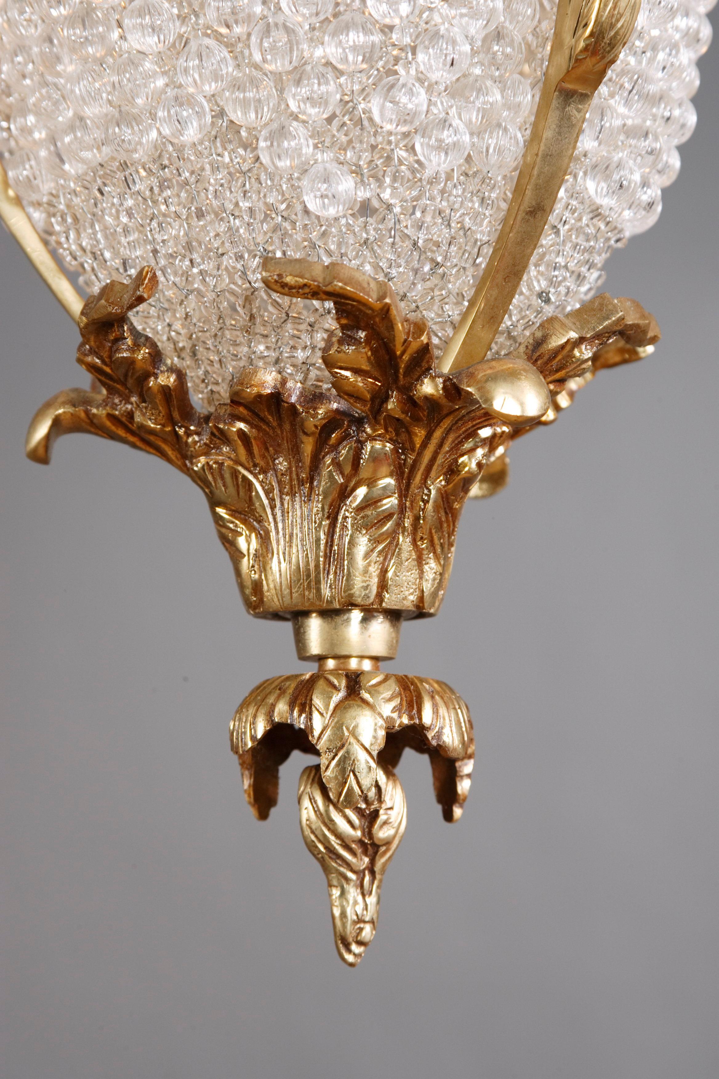 Candélabre / lustre de plafond de style Louis XVI du XXe siècle en vente 4